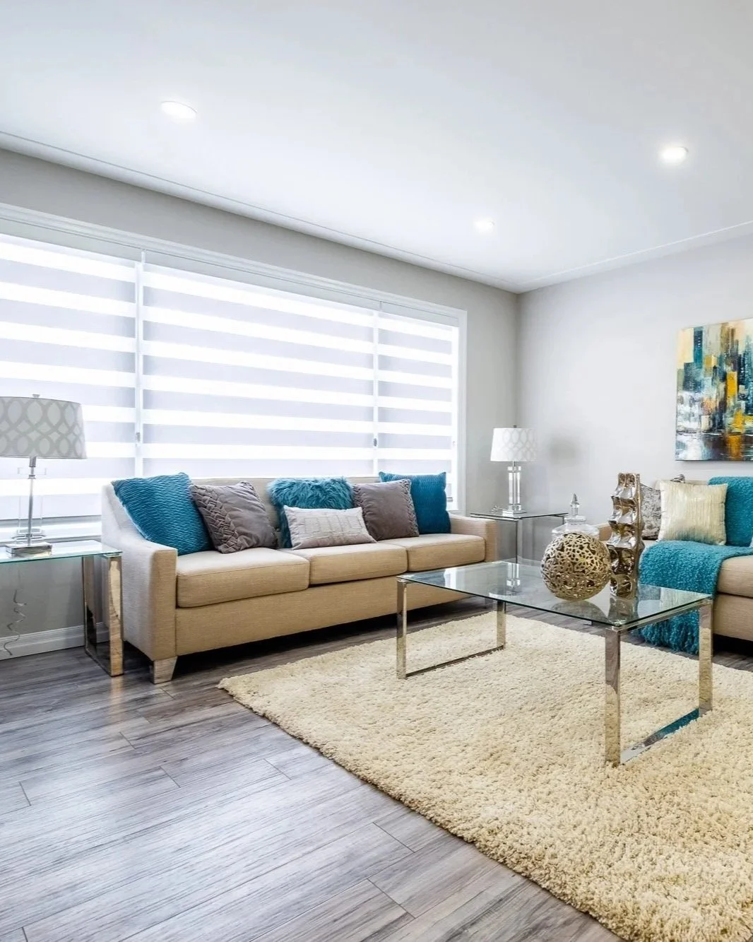 Dark Turquoise Wave Textured Accent Pillow - AP190