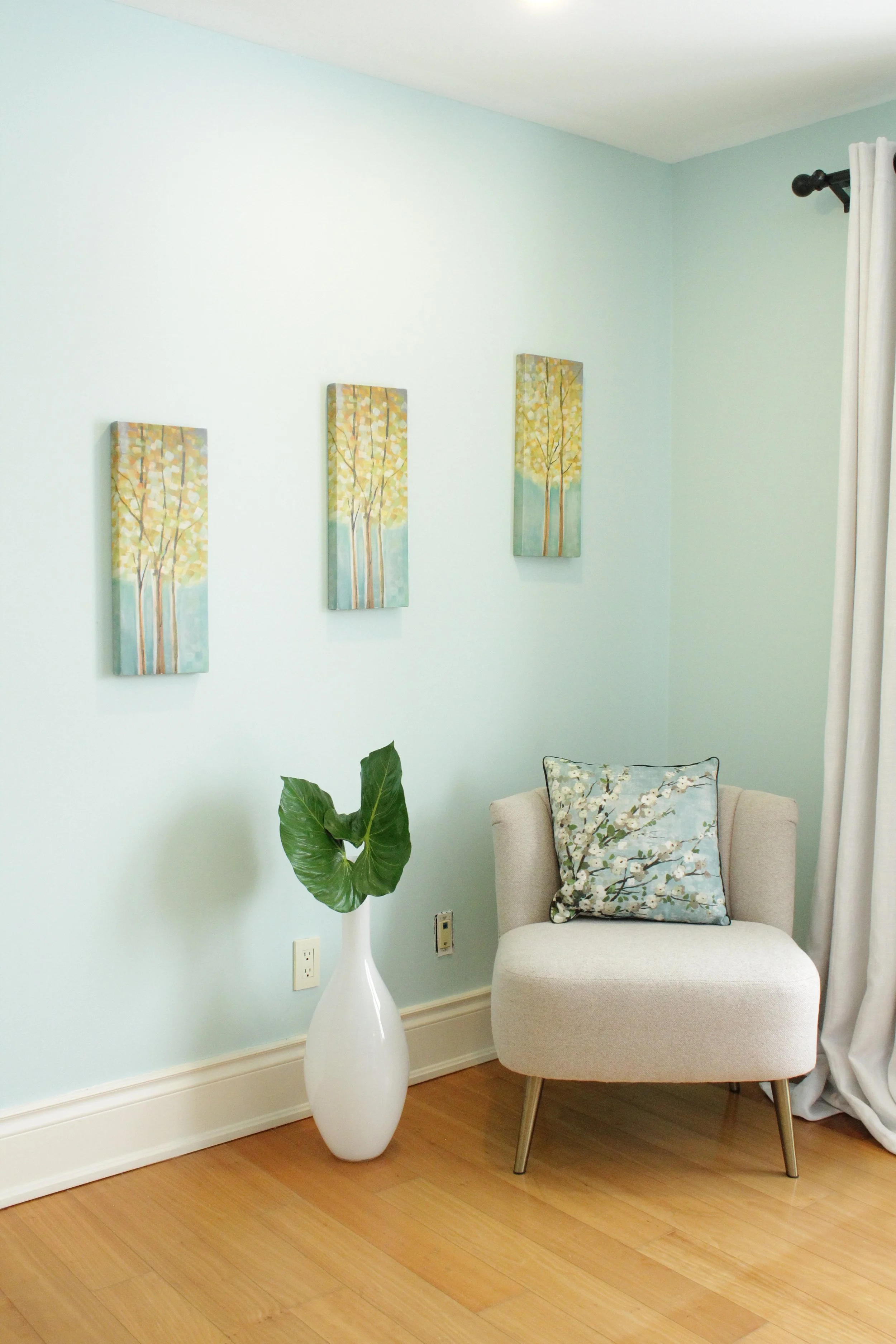 Opaque White Glass Floor Vase - FD26