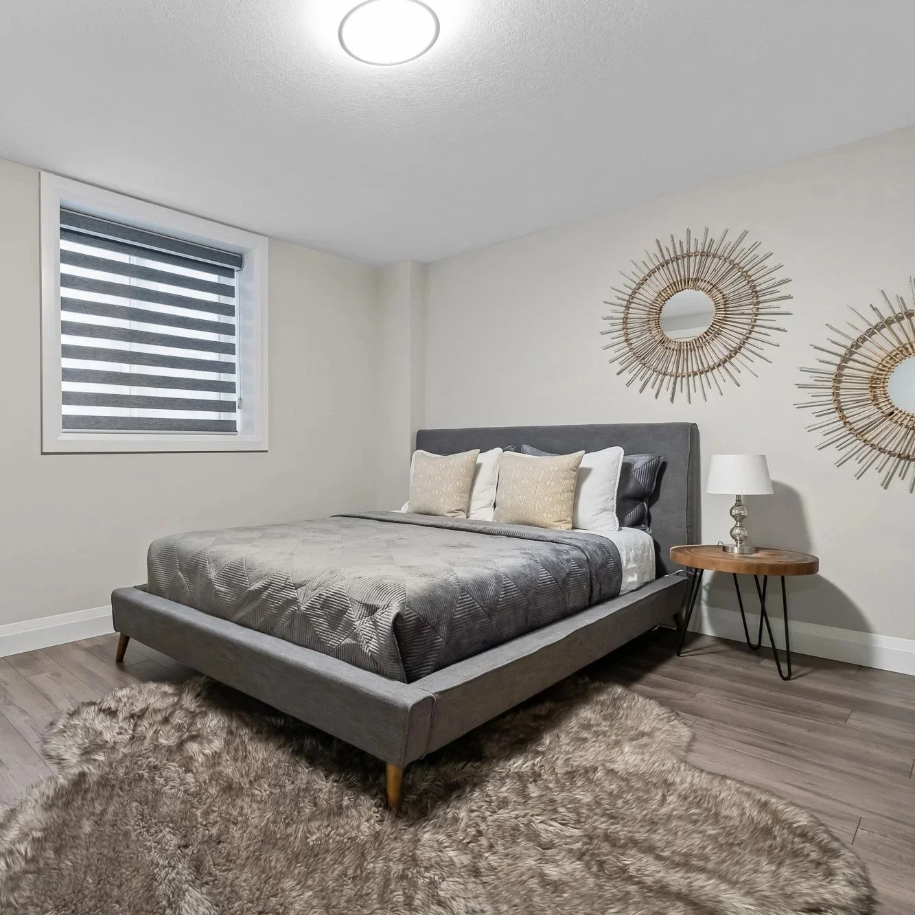 Dark Grey Velvet Patterned Queen Bedding - BD89