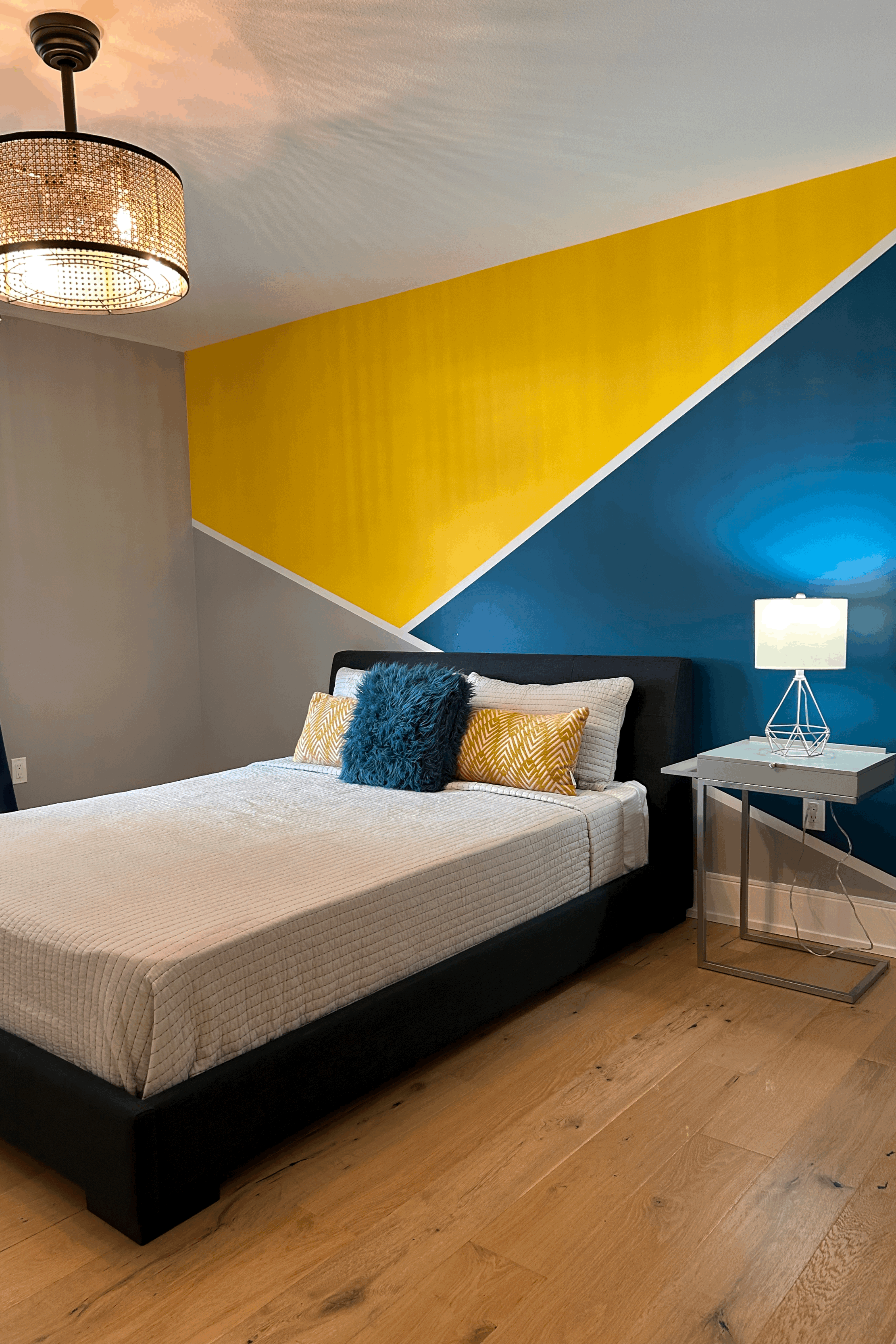 Patterned Yellow Rectangular Accent Pillow - AP286