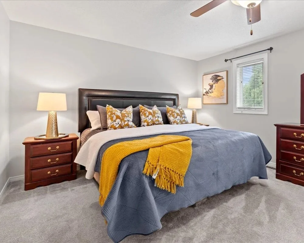 Burnt Yellow White Floral Accent Pillow - AP701