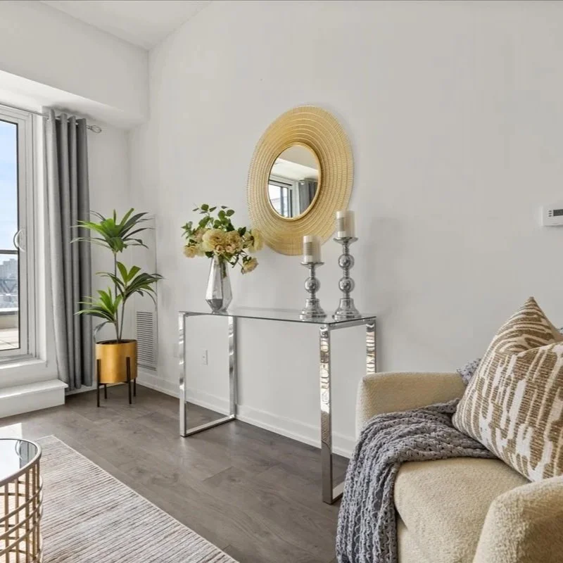 Gold & Black Floor Plant Holder - FD174