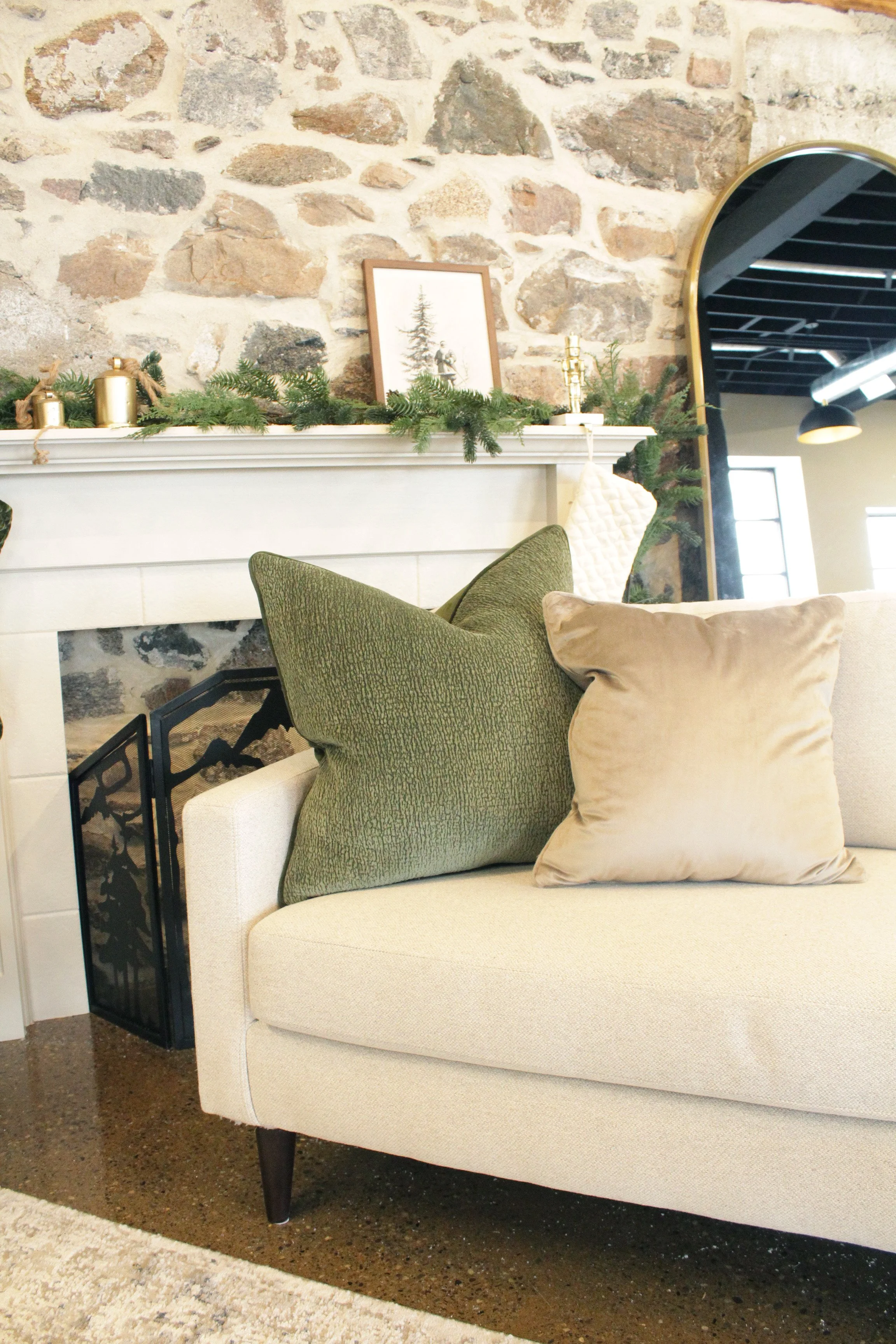 Dark Green Velvet Textured Euro Pillow - AP10