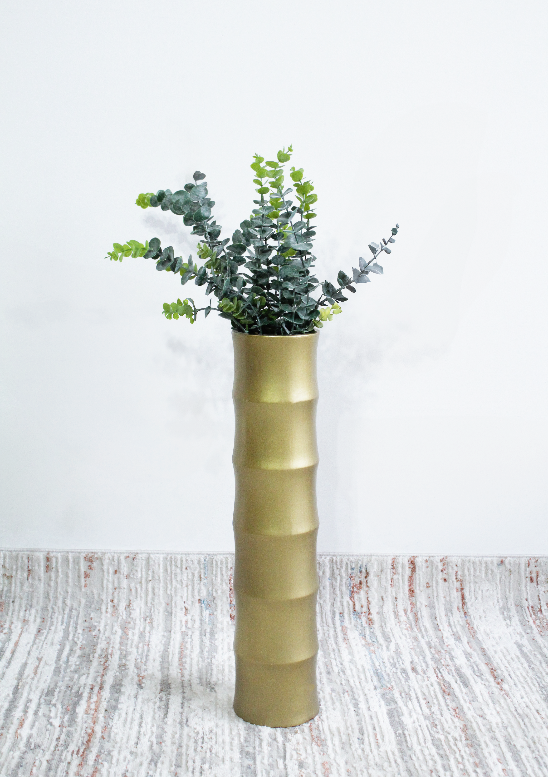 Gold Bamboo Floor Vase - FD131