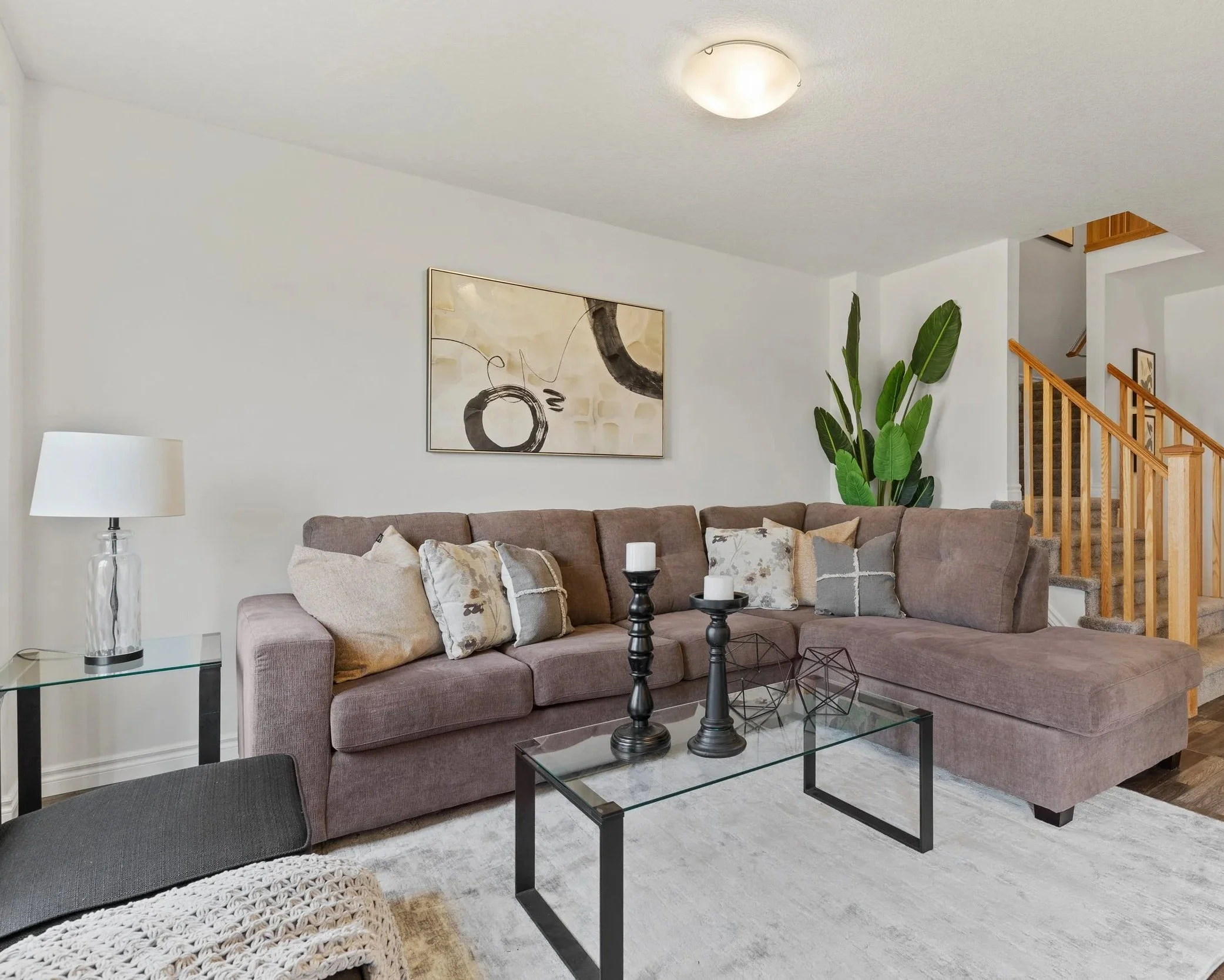 Floral Design Cloth Accent Pillow - AP673