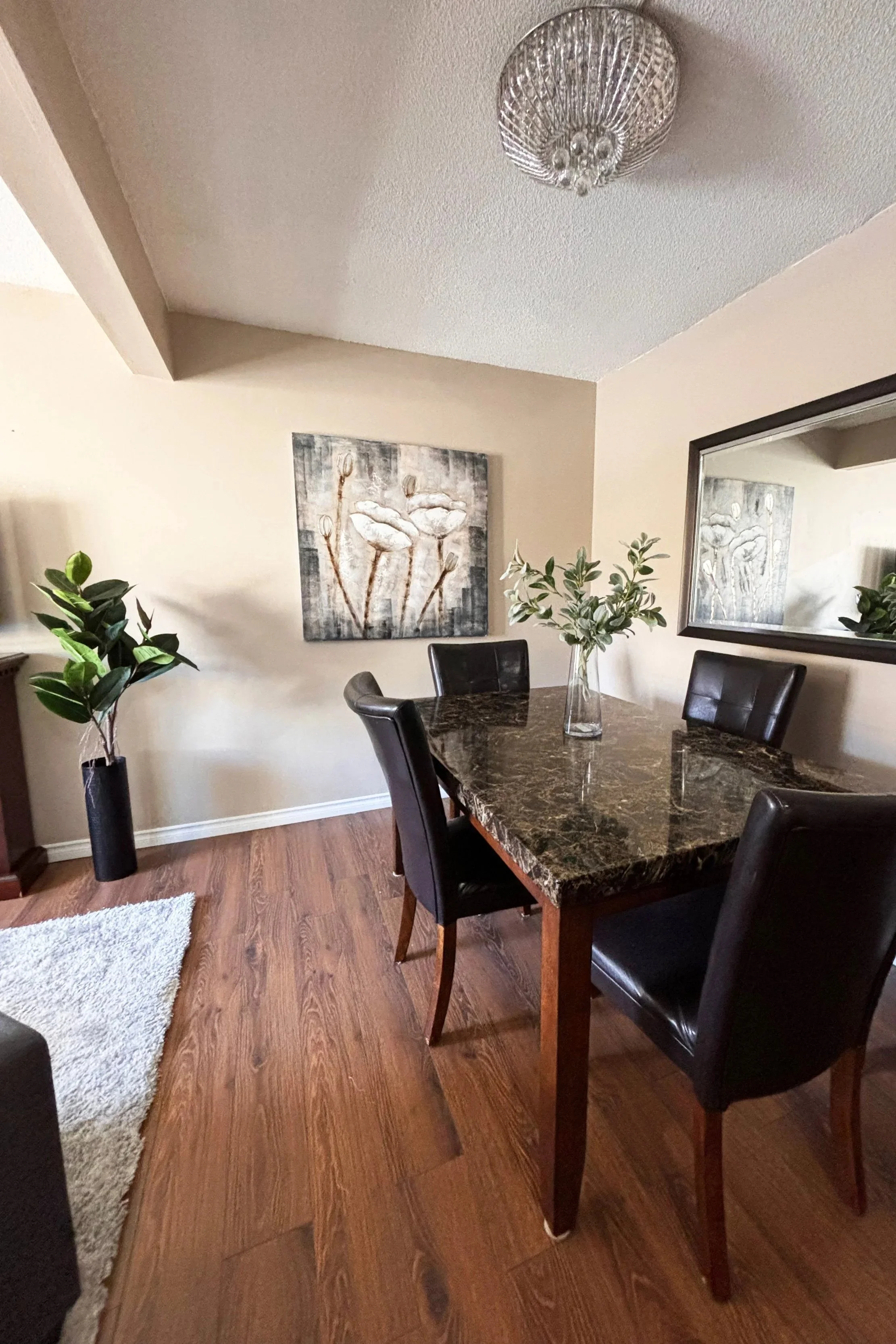 Black Hammered Floor Vase - FD17