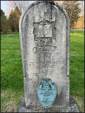 Historic headstone at Hotchkiss Cemetery