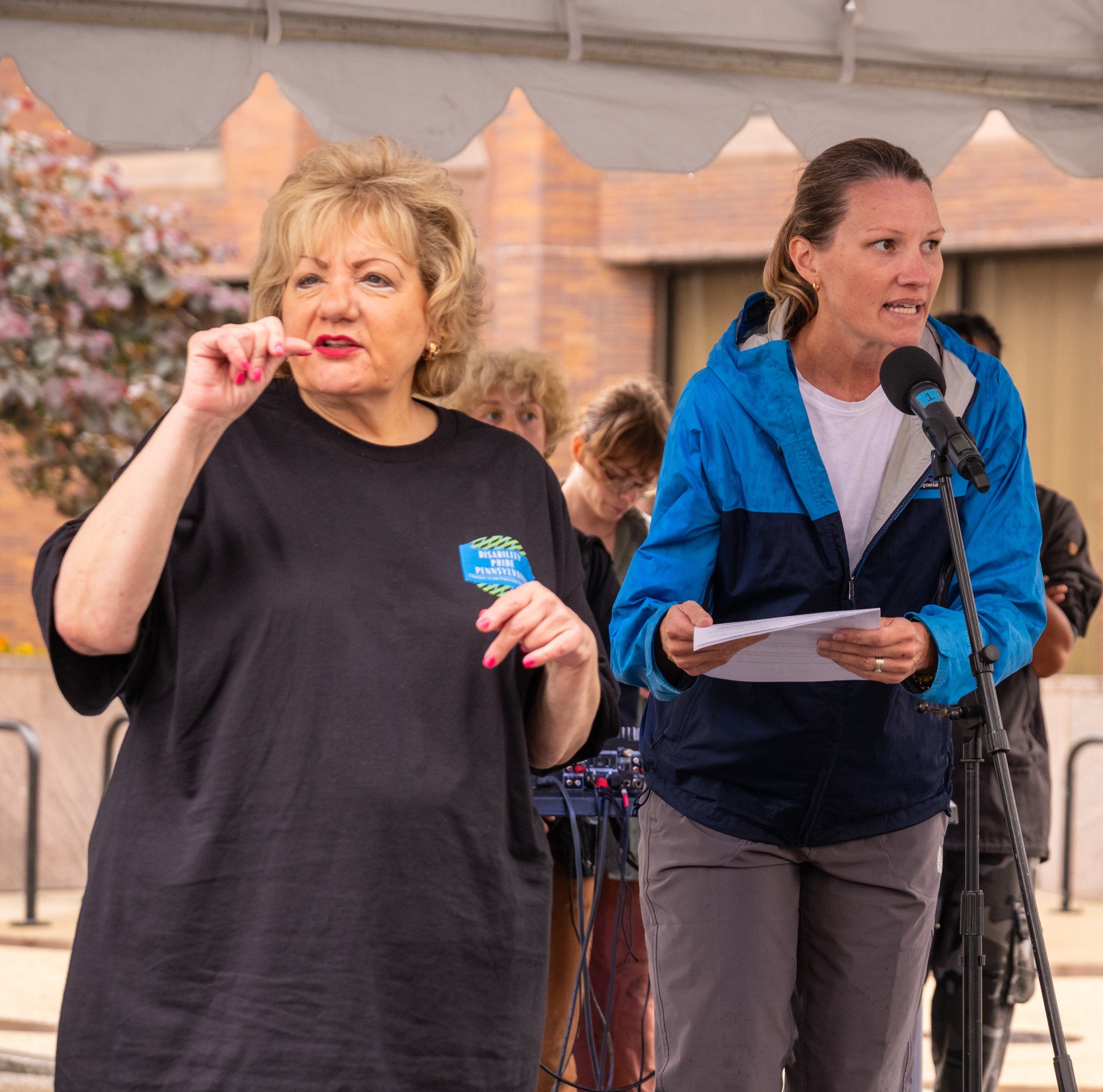 ASL interpeter and board member Rita Jo Scarcella