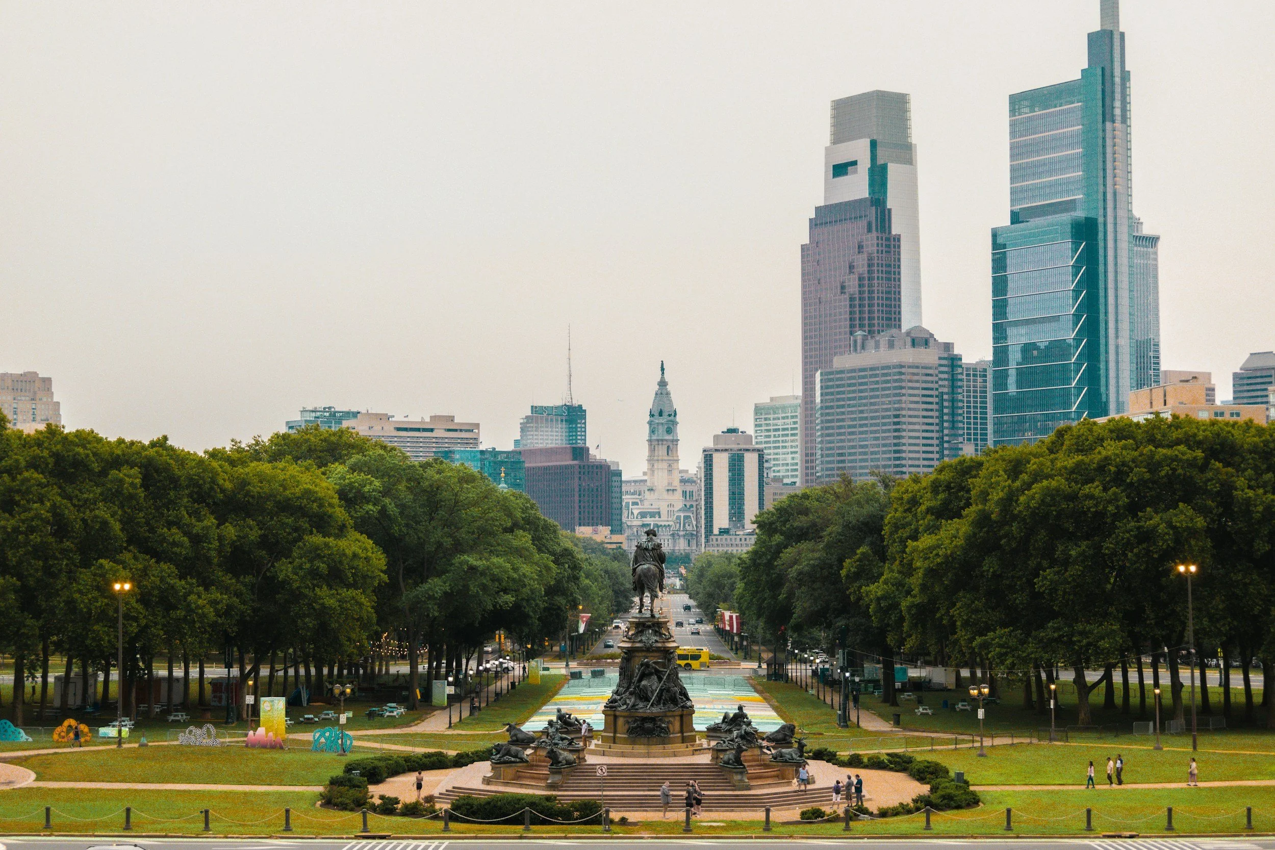 Philly view from the Art Museum prospective.