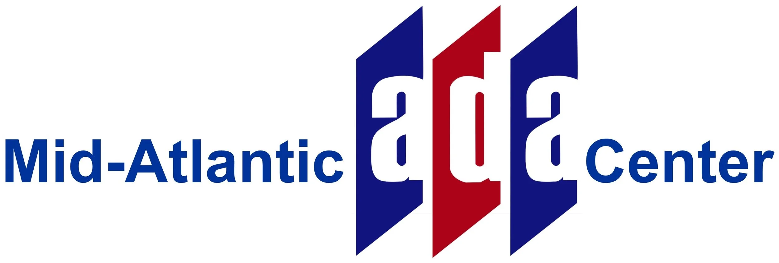 Mid-Atlantic ADA Center logo in blues and reds