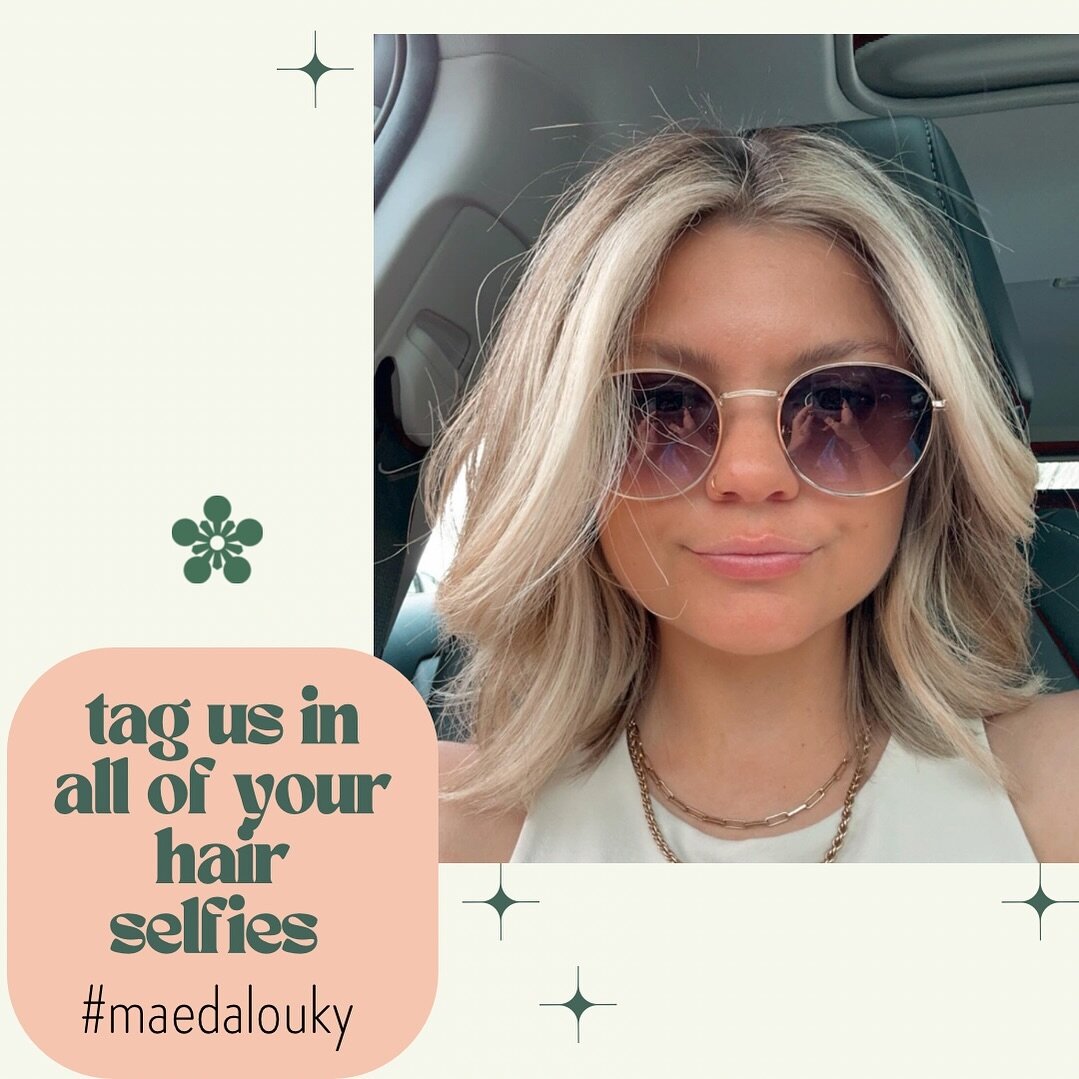 We can&rsquo;t get enough of you! 🫶🏽
&bull;
&bull;
Make sure you tag #maedalouky on those pics when you are feeling yourself after your hair appointments with us. We want to swoon over you to! 🖤
&bull;
&bull;
Brighter &amp; blonder by: @handstyled