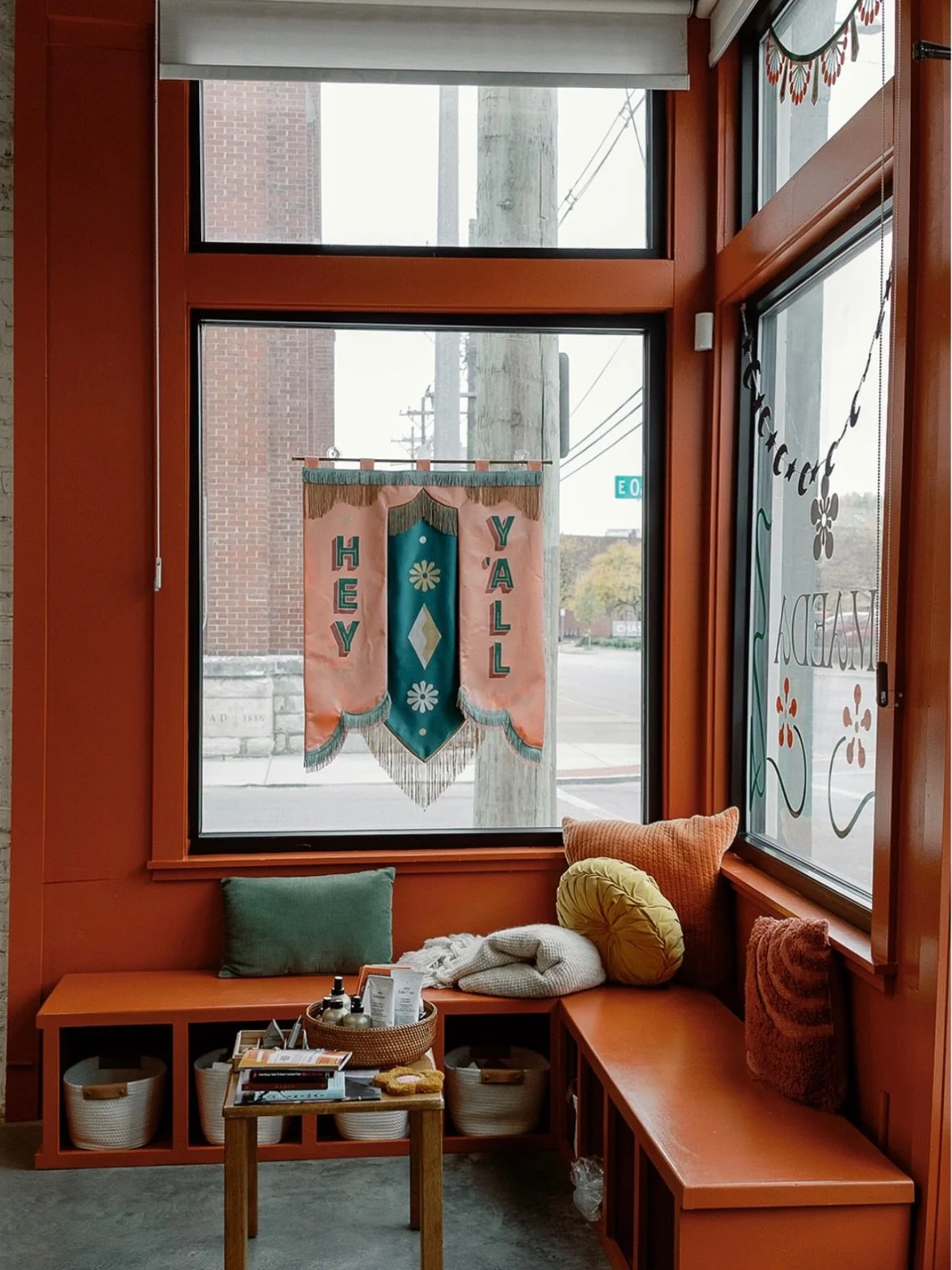 After almost a year of repairs,🤞🏽we&rsquo;re finally back🤞🏽🫣🪩
&bull;
&bull;
The bones are healing &amp; the front doors are decorated and open again. 〰️ Come &amp;  enjoy our waiting room, support our small business &amp; shop all of our favori