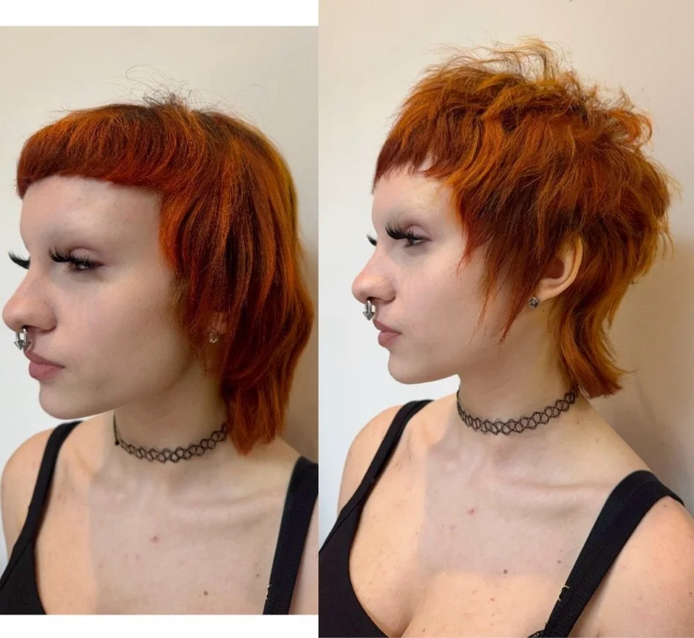 That&rsquo;s hot 🥵 💅
&bull;
&bull;
Starting off the year strong with a super before &amp; after by: @_savvyhairwitch_ 🌱
&bull;
&bull;
Before &amp; after picture of a short haircut by Savannah in Shelby Park. Located in Louisville KY. 🔮