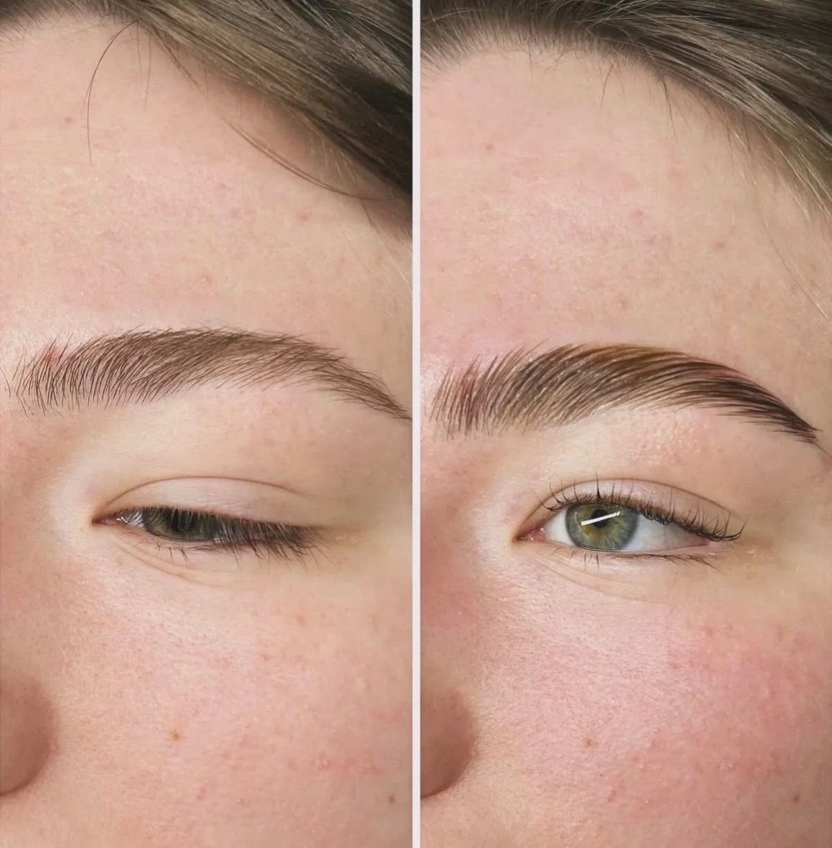 Babe, get your brows done 🥹✨
&bull;
&bull;
Before &amp; after brow lamination + lash lift by: @thesparoomlouisville 🌱
&bull;
&bull;
The spa bed is so cozy &amp; warm. 〰️ see you soon! 💋