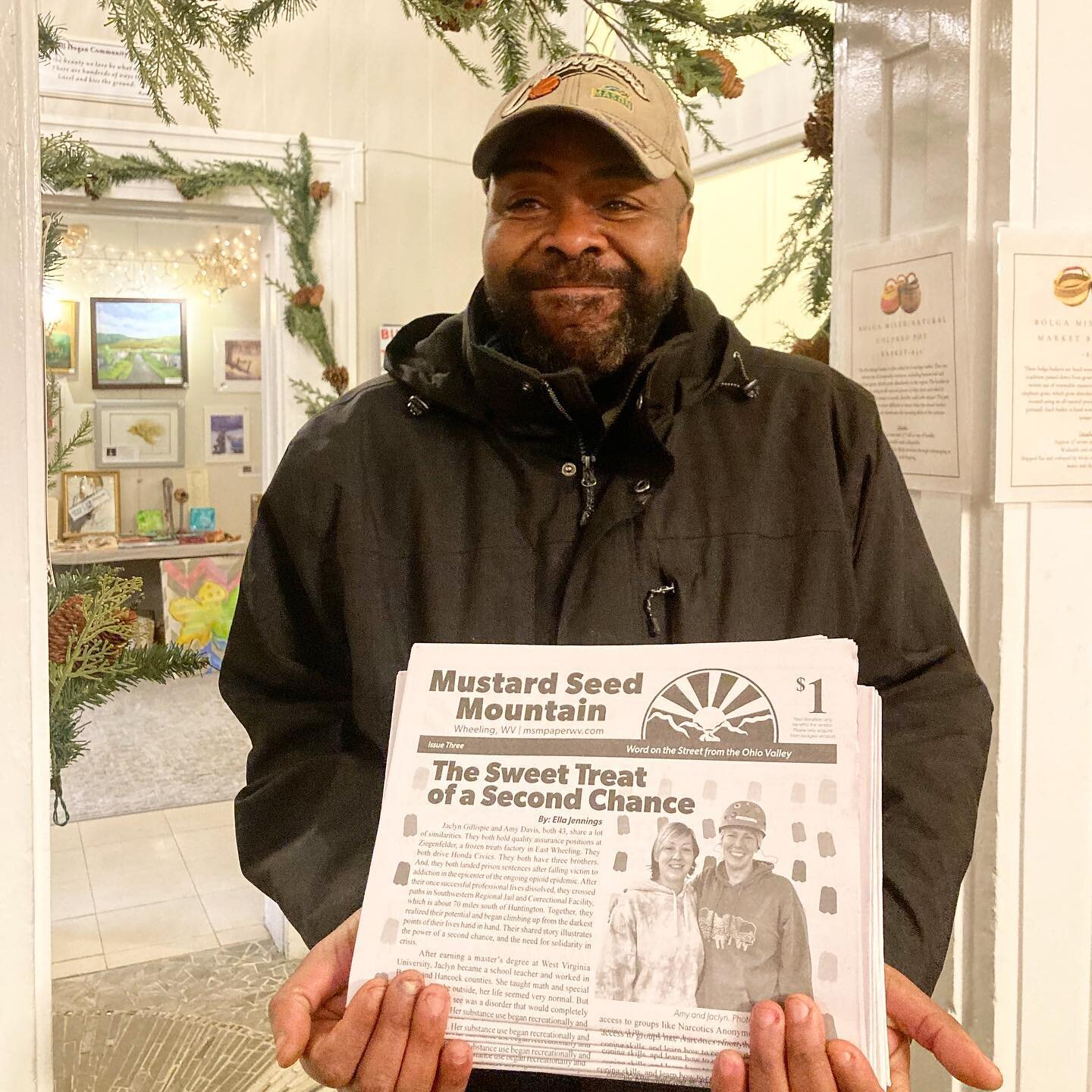 Our vendor, Curtis, just picked up a stack of Issue 3! He vends near the Marian House on Chapline Street and at St. Michael&rsquo;s on National Road following their Sunday service. He always brightens our day and we are positive he will shine a light