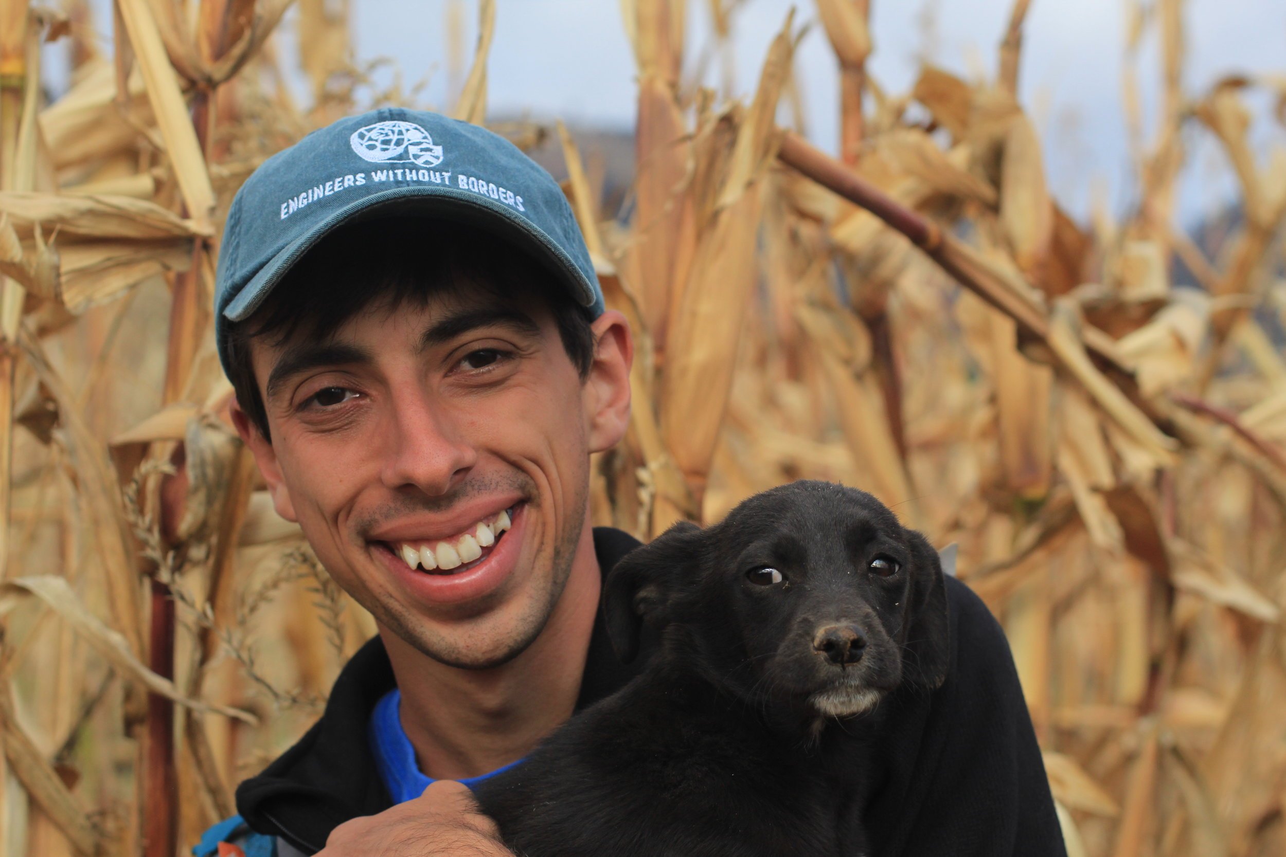  Josh, one of our tech mentors this year, with a puppy. 