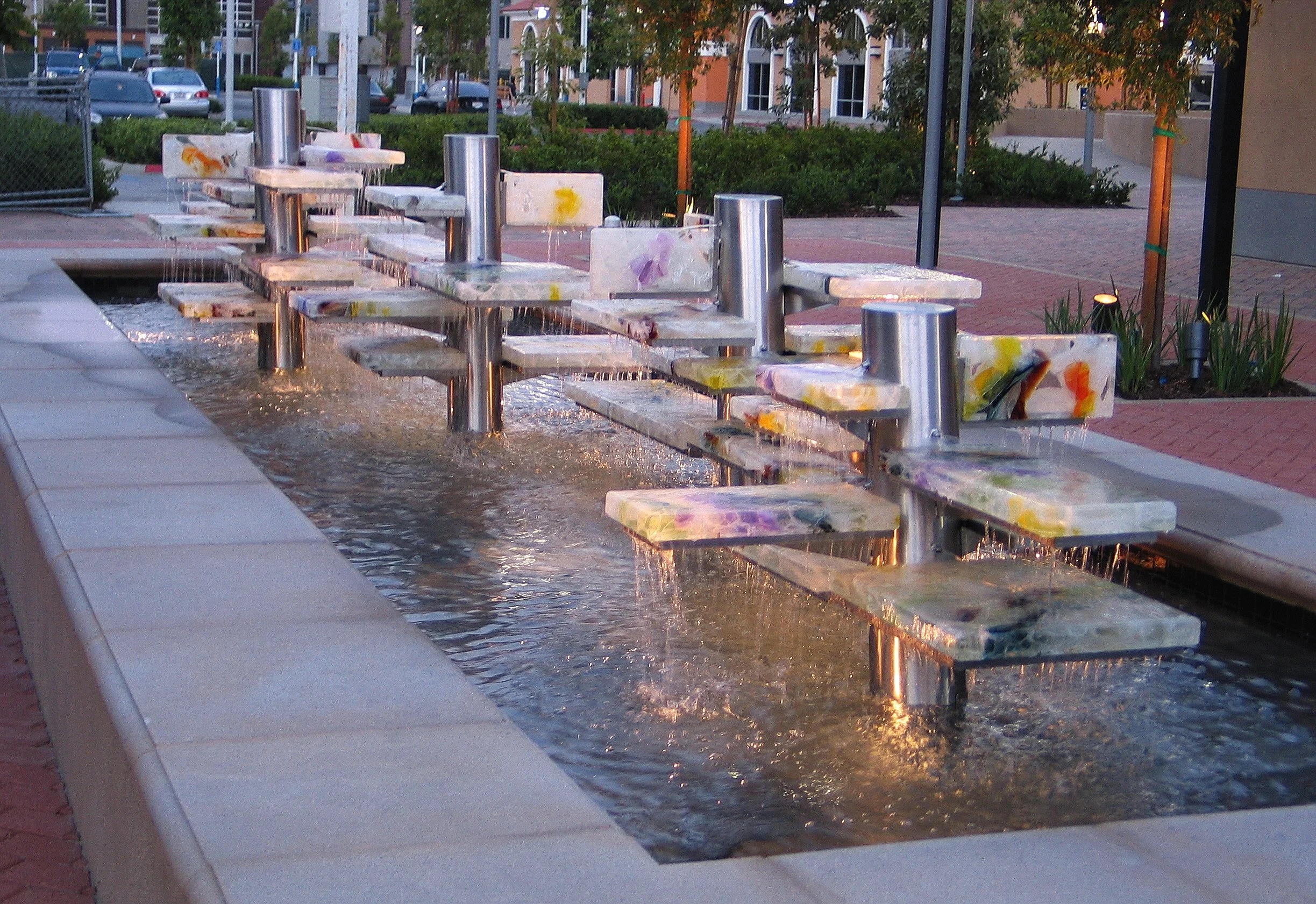 architectural cast glass  Custom Cast Glass Fountain.jpg