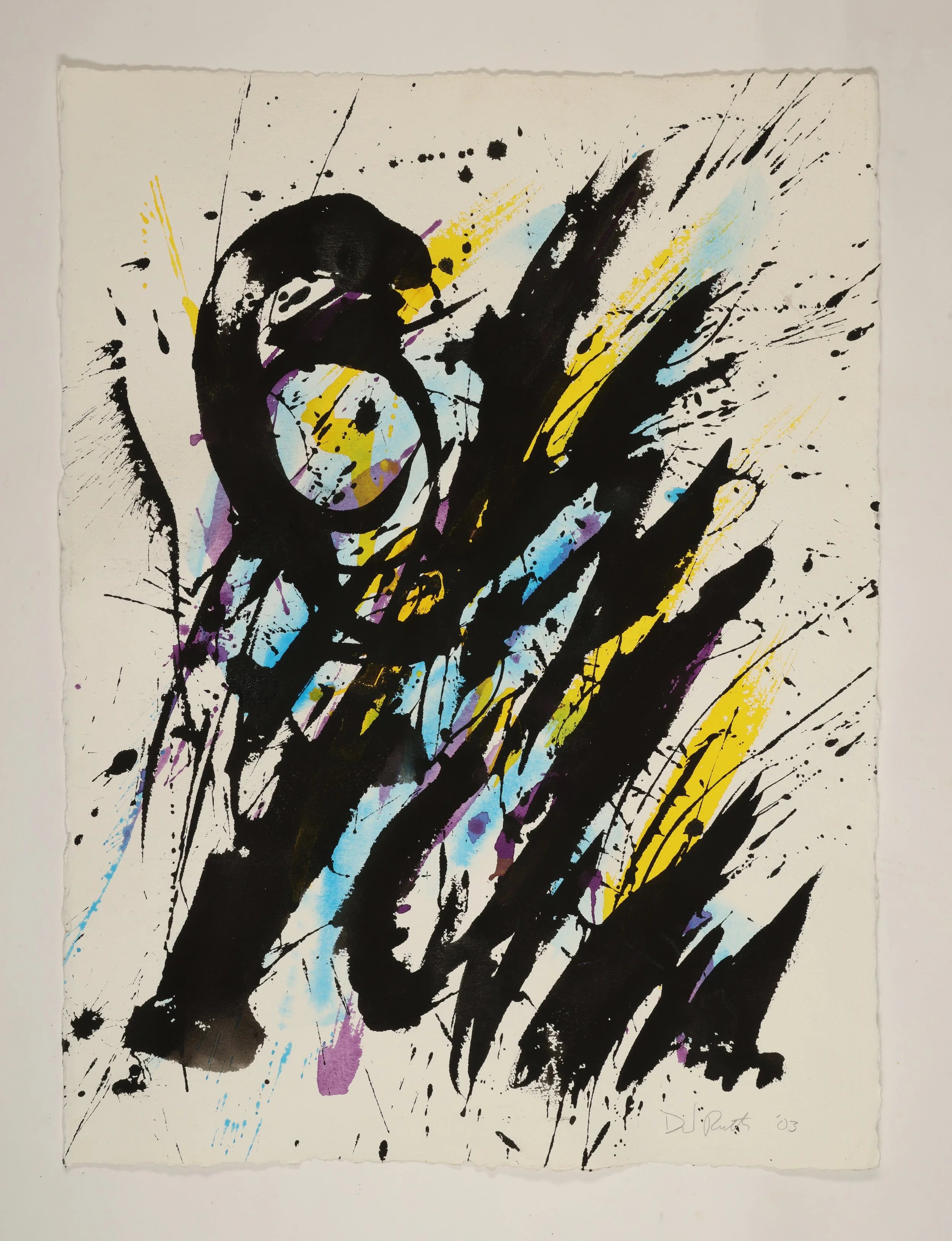 contemporary abstract expressionist watercolor painting