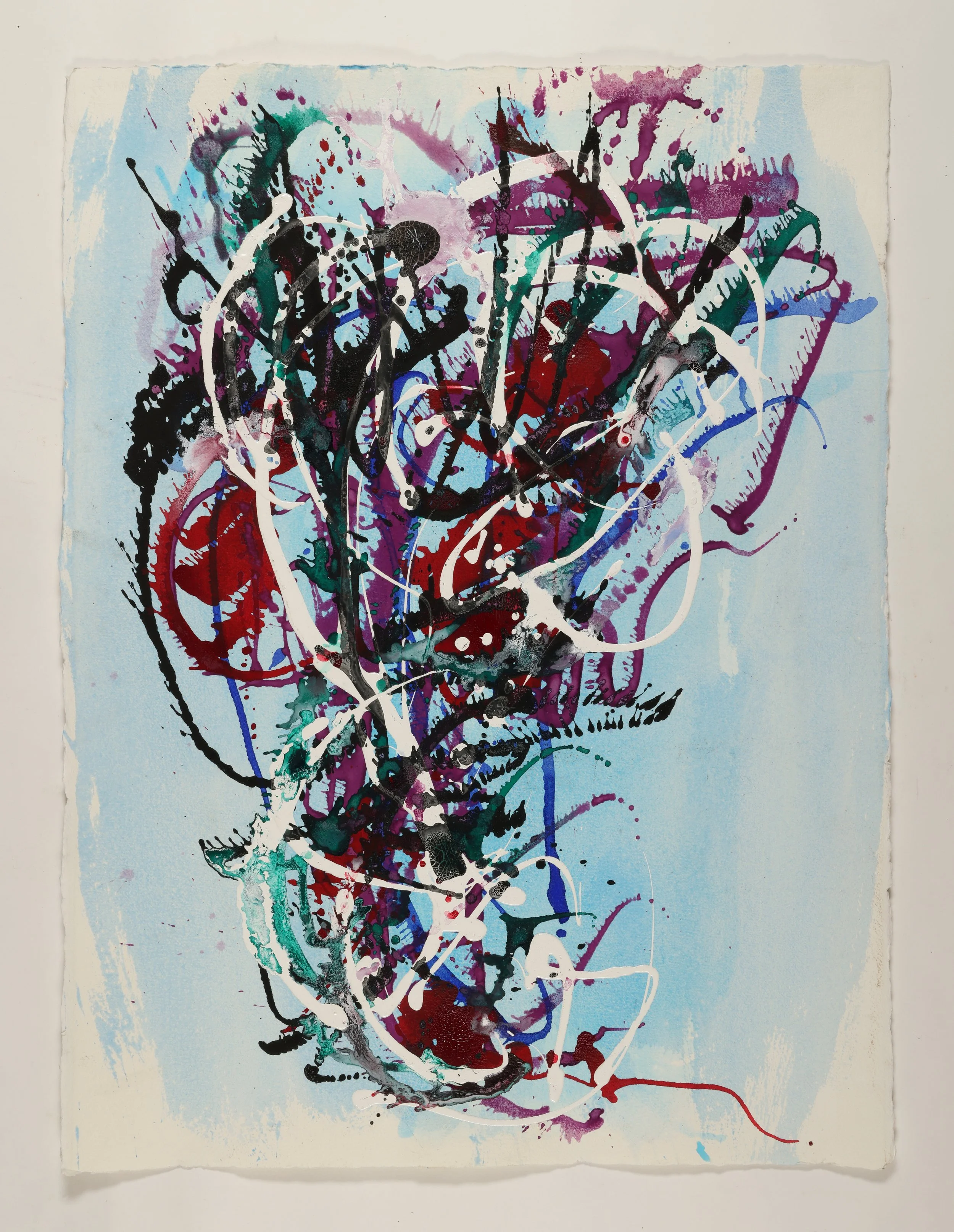 contemporary abstract expressionist watercolor painting