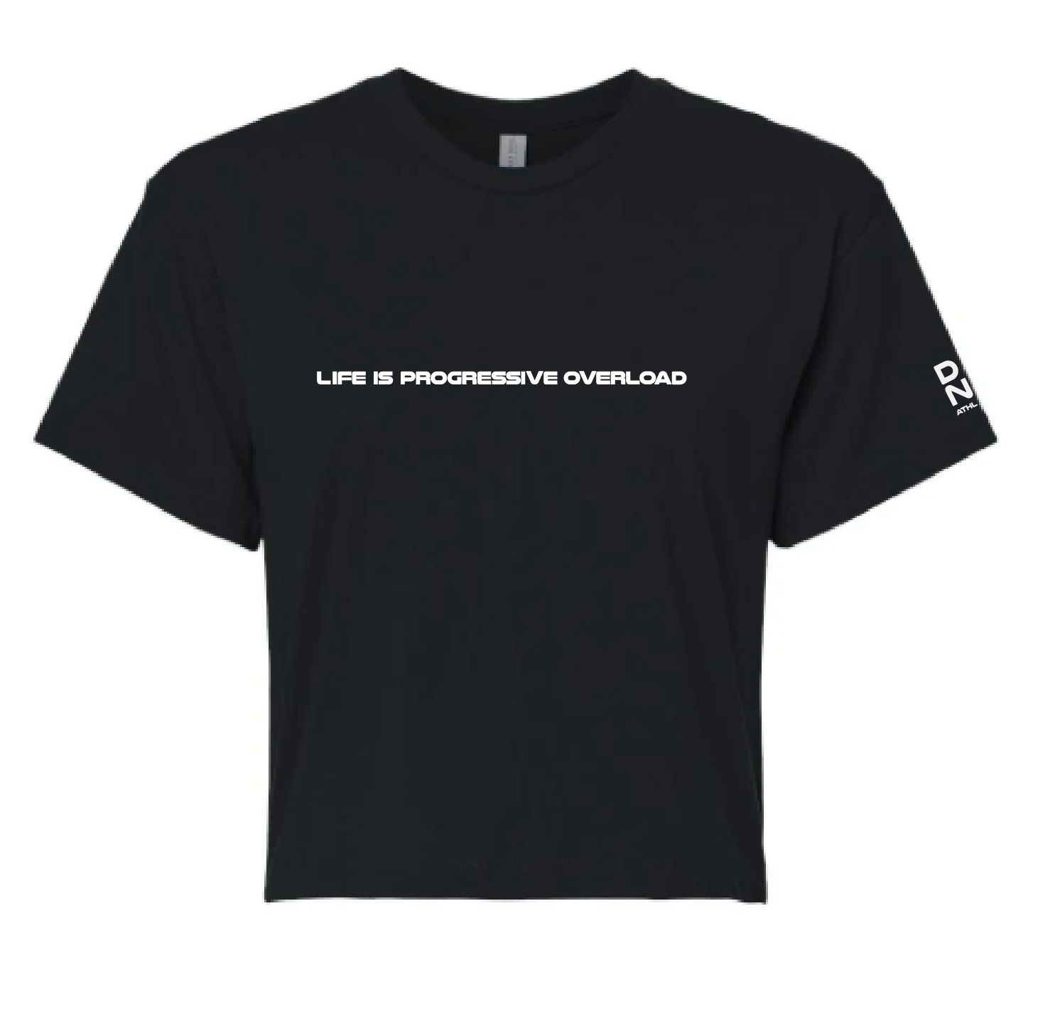 Life is Progressive Overload Woman´s Crop Tee | Black