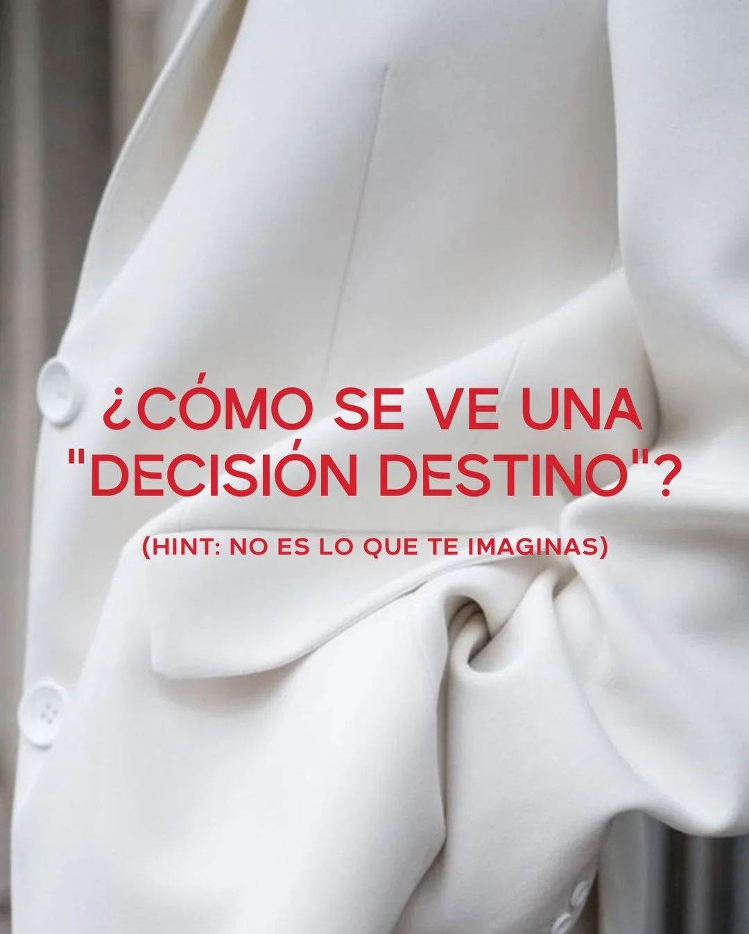 A veces sabemos QU&Eacute; tenemos que hacer, pero nos falta la certeza energ&eacute;tica para ejecutarlo.

Y ah&iacute; es donde nos quedamos meses (o a&ntilde;os) dando vueltas en c&iacute;rculos, esperando a que aparezca una &ldquo;variable m&aacu