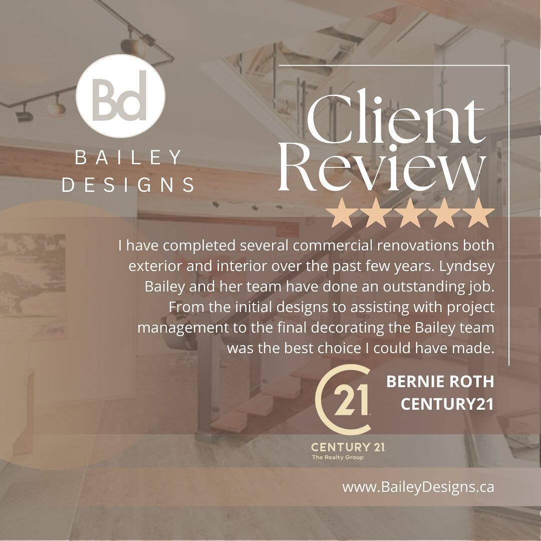 We appreciate this raving review from Bernie Roth at Century 21! 
A well designed commercial space that is a reflection of your brand identity can be both beautiful and functional. Which in turn improves employee productivity and well-being. Let us h