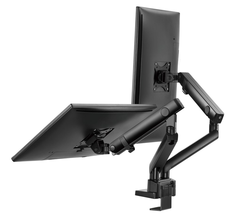 Dual Monitor Mount With Dual Articulating Arms