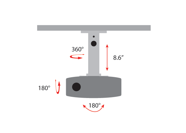 Drop Ceiling Projector Mounting Kit