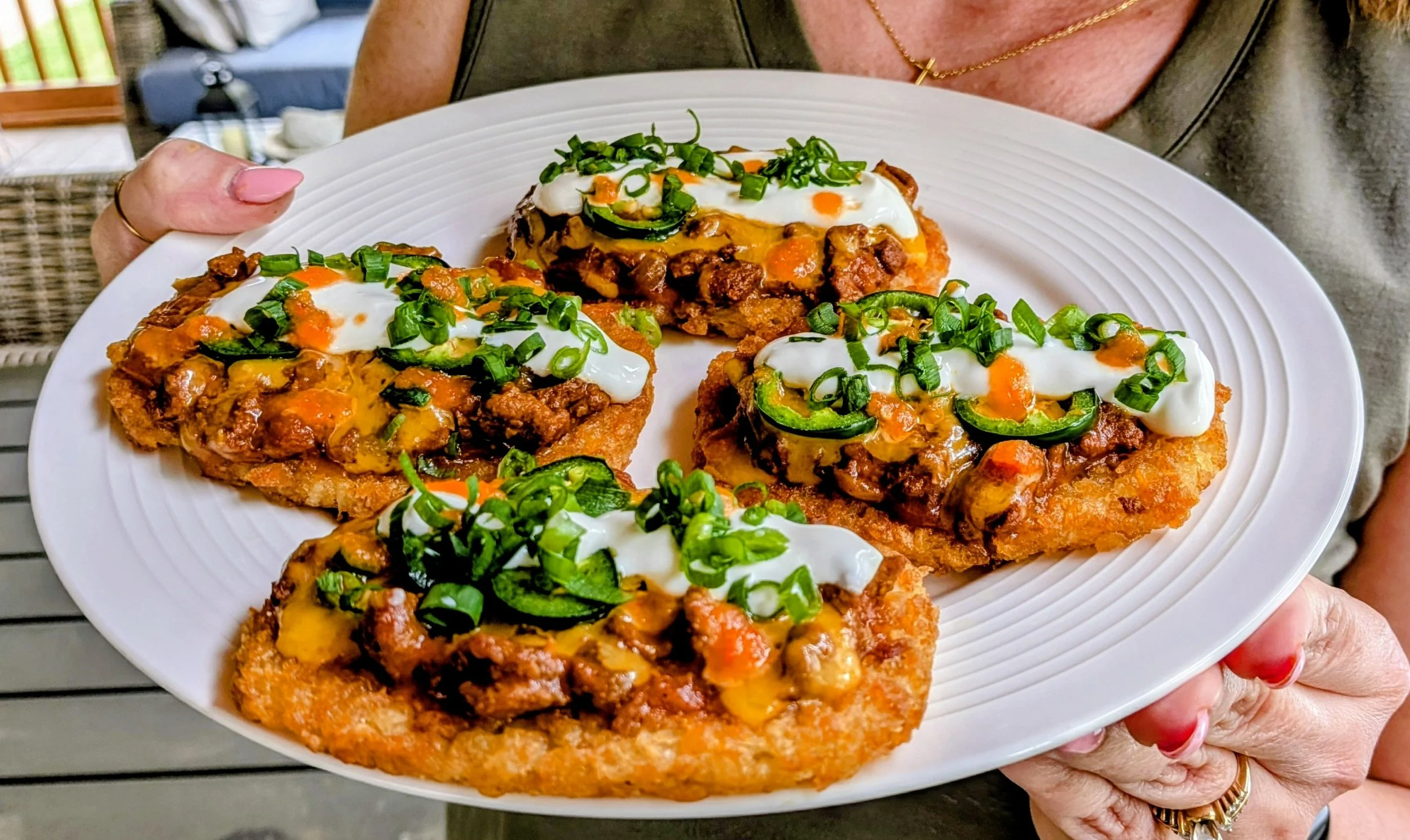 Chili Cheese Hashbrown Patties