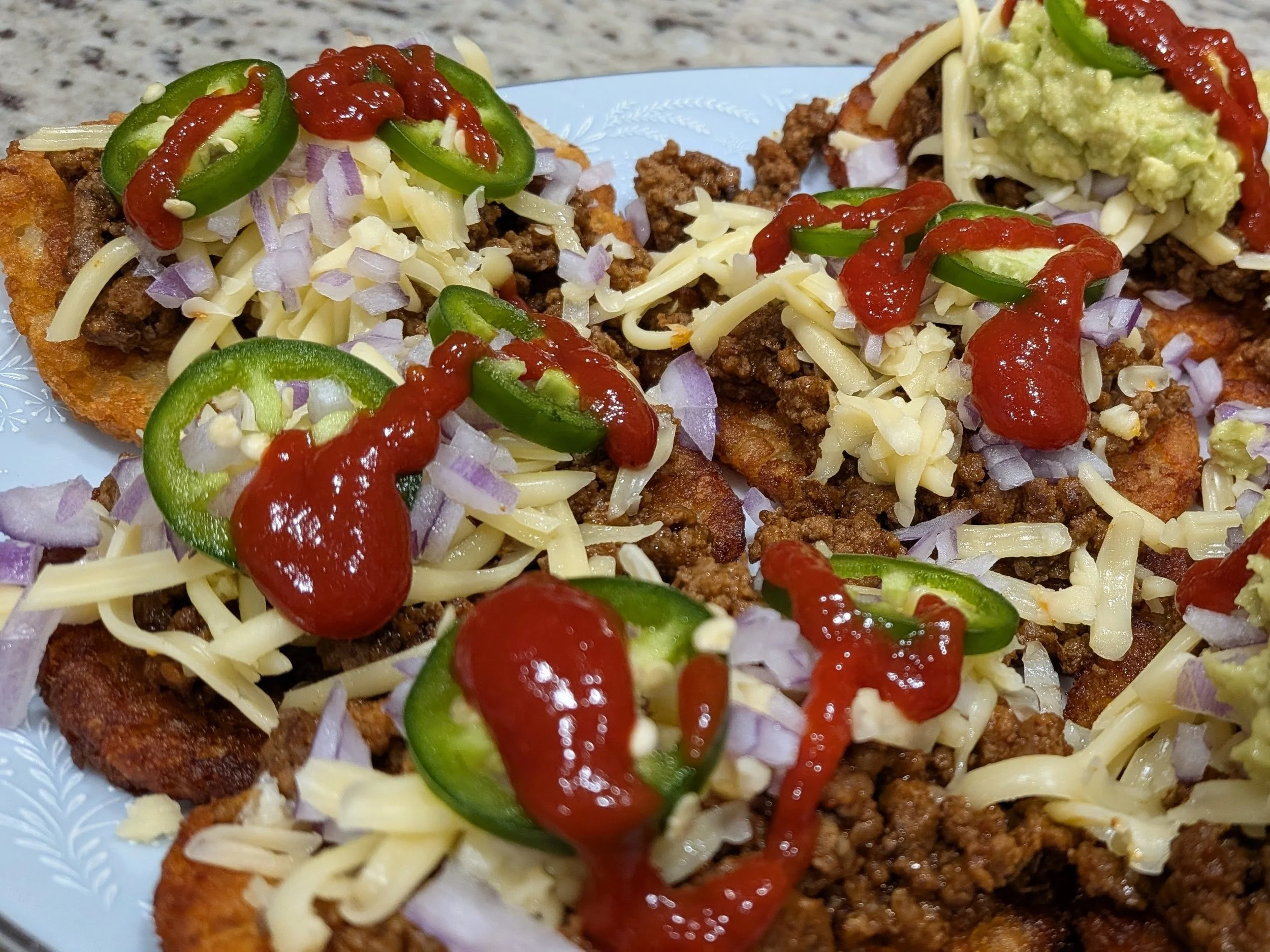 Loaded Mexican Hash Brown Patties