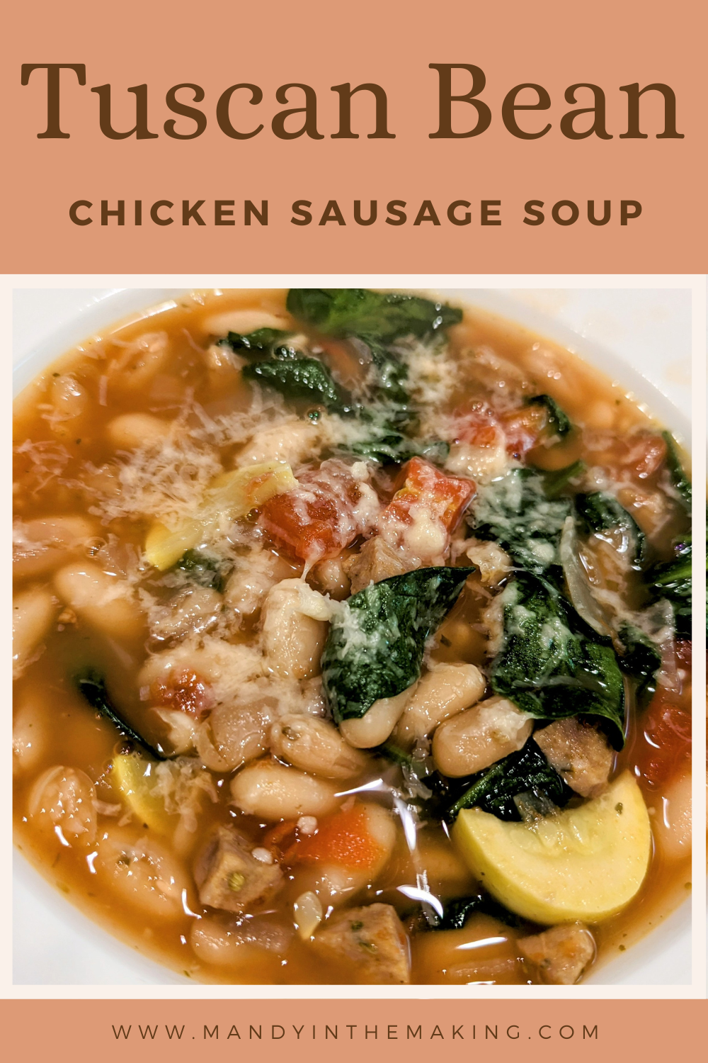 Tuscan Bean and Chicken Sausage Soup — Mandy in the Making | Meals ...