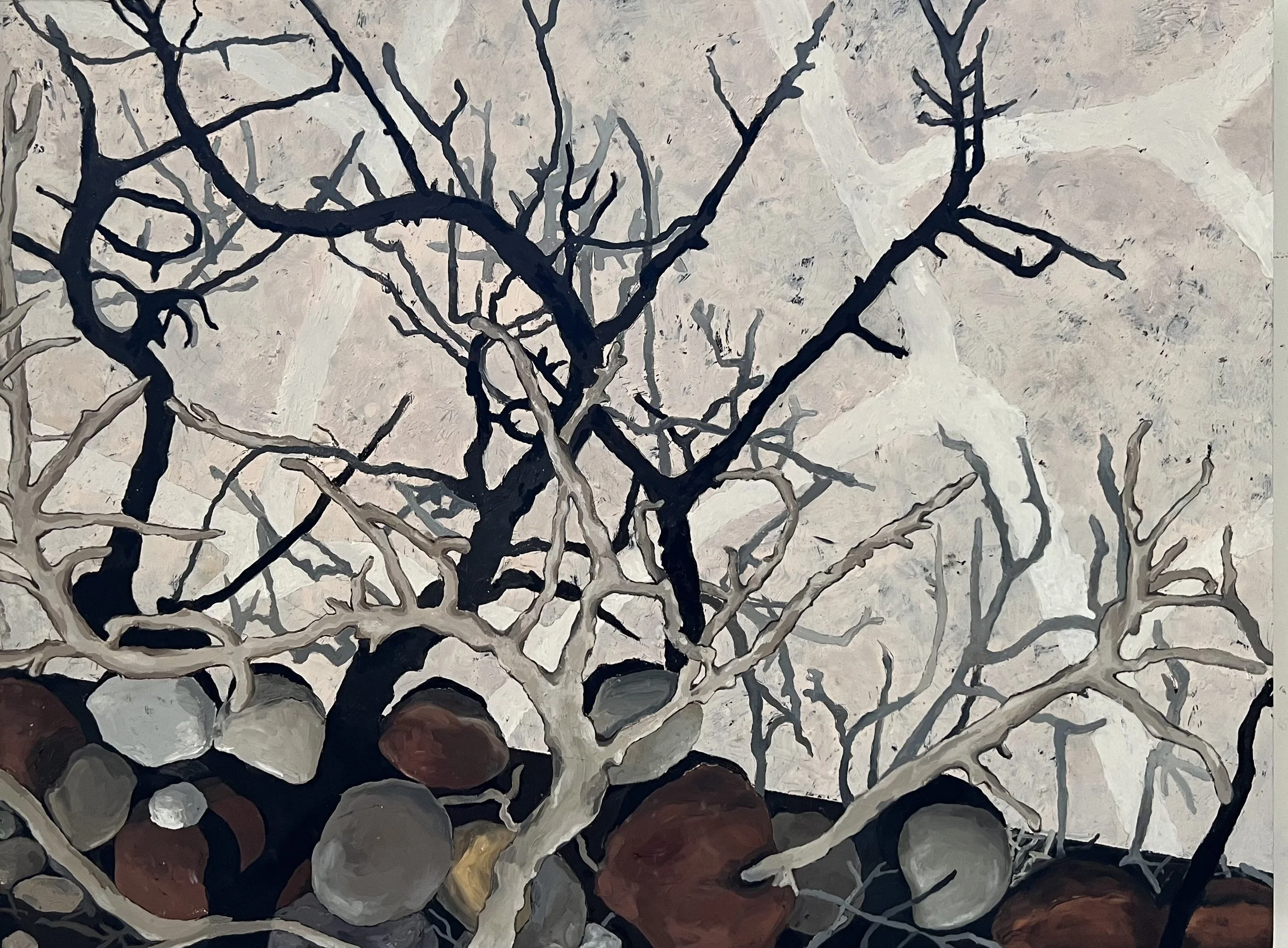 Cast Shadows at Sands Villas 18" x 24" oil on canvas board