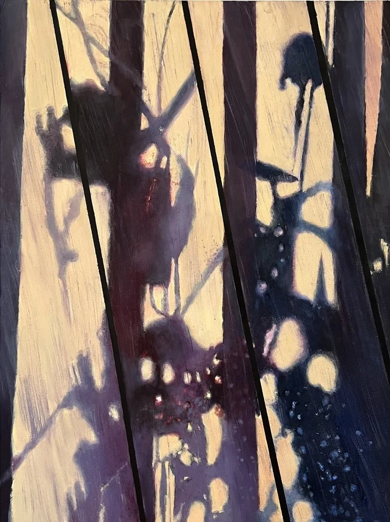 Cast Shadows on Deck 18" x 24" (oil on canvas).