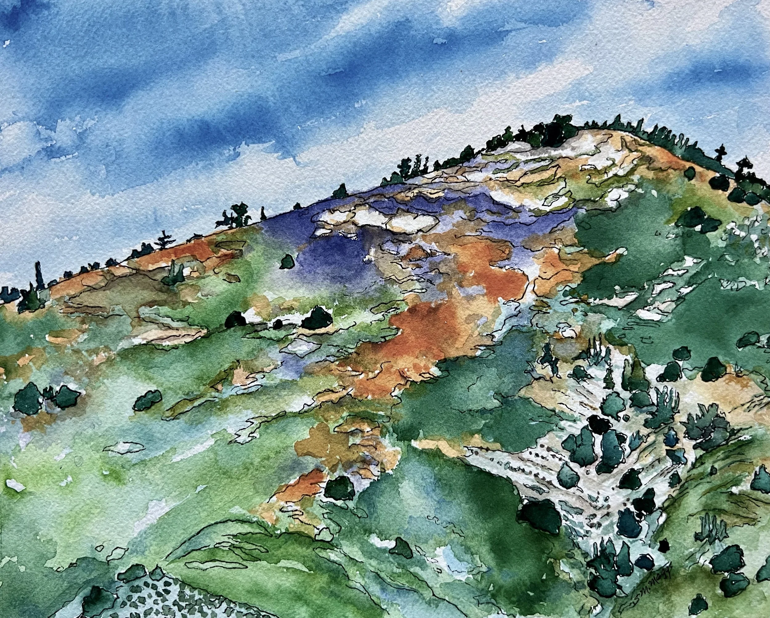 Sketches- Southern California 7 1/2" x 8" (watercolor & pen) & ink) 