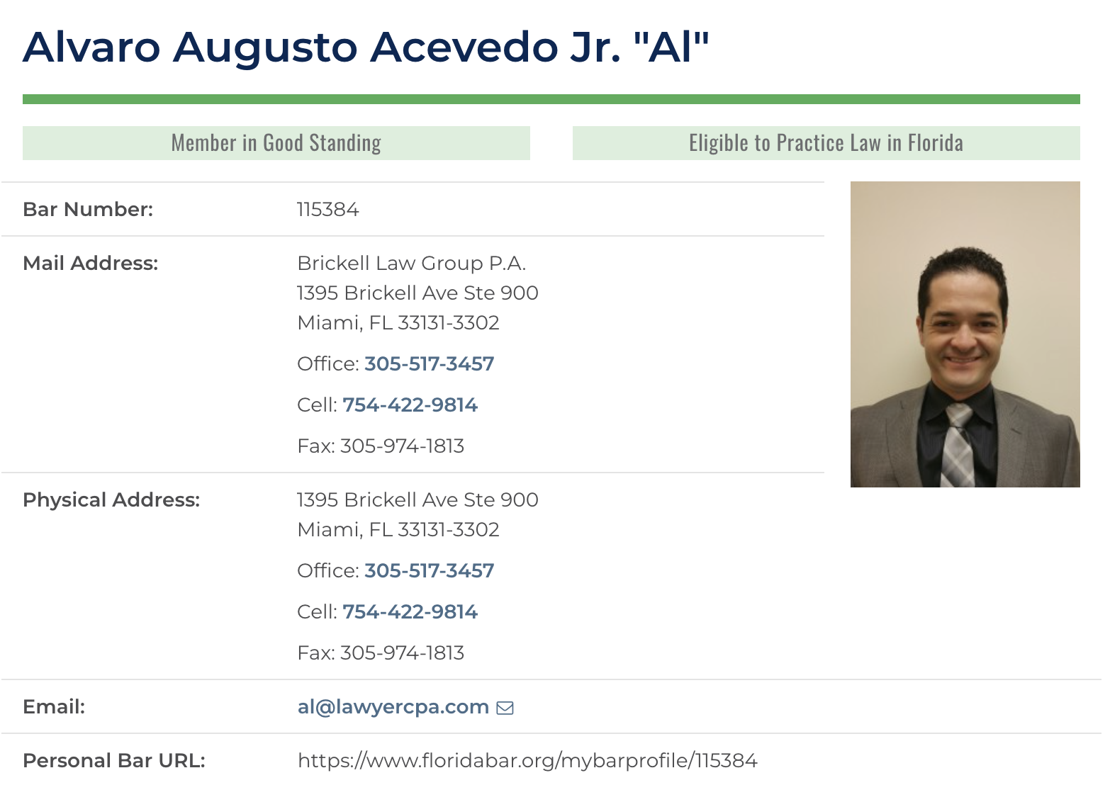 Florida bar certification brickell law group