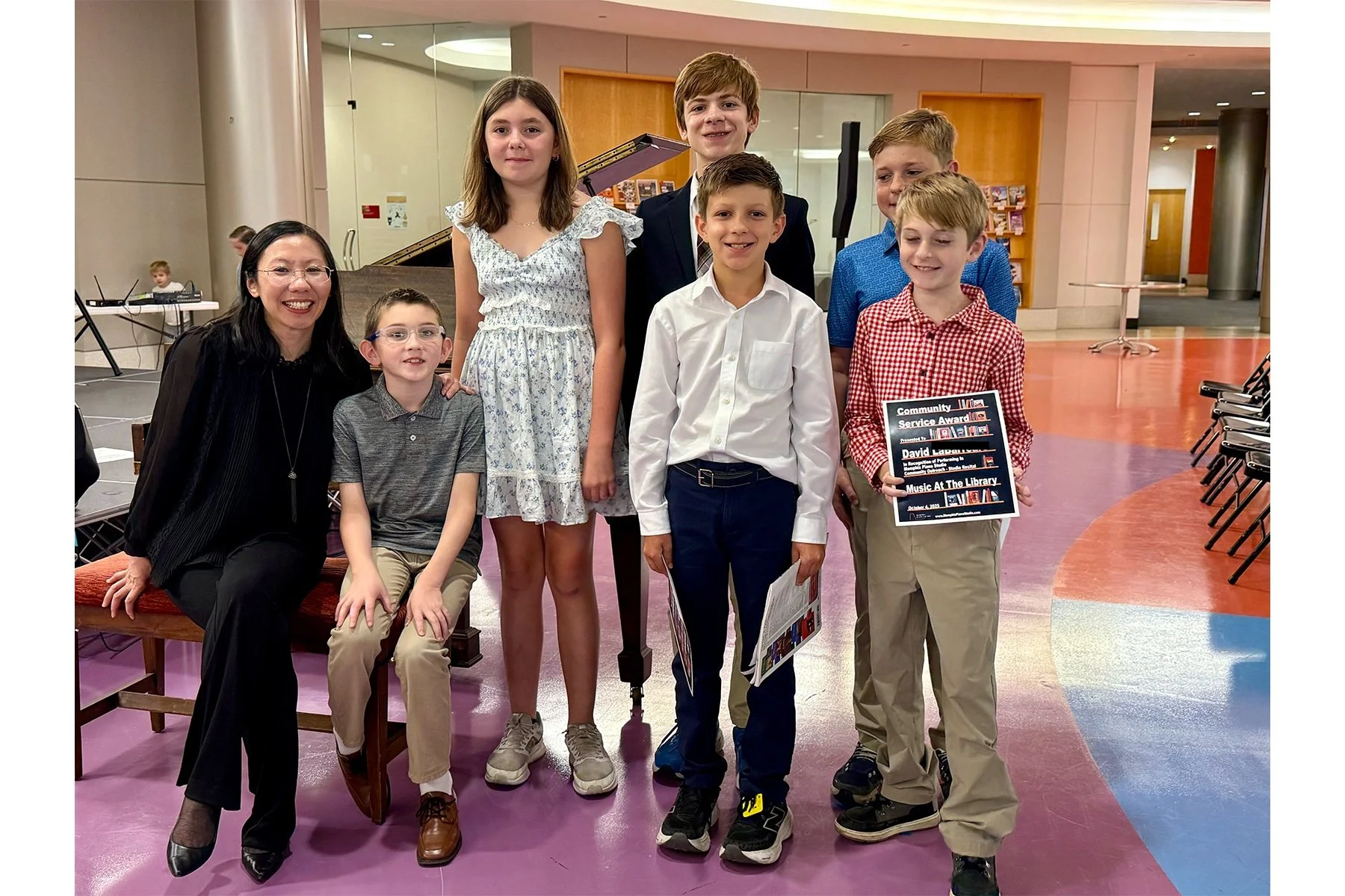 Community outreach- studio recital at Benjamin Hooks Memphis Public Library on October 4, 2025