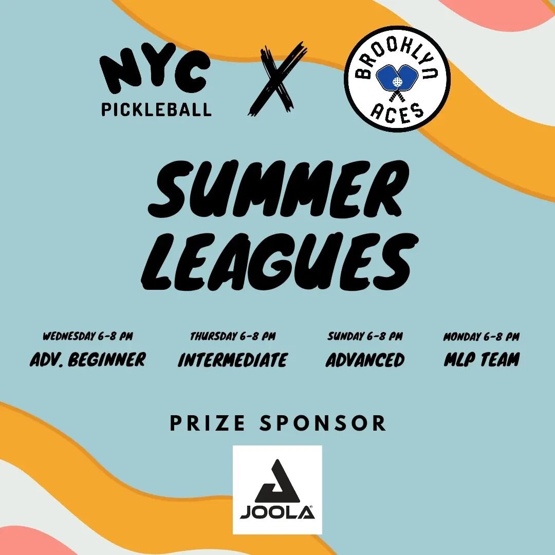 Proud to finally announce our summer leagues for 2023 in partnership with the @bklynaces &spades;️&spades;️

This season, we have four exciting league formats starting right after July 4th 🎆:

- Advanced Beginner (2.75-3.25) Wednesdays 6-8pm
- Inter