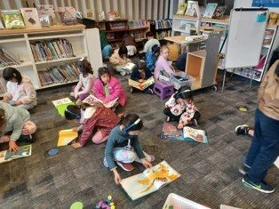 Students using audiobooks