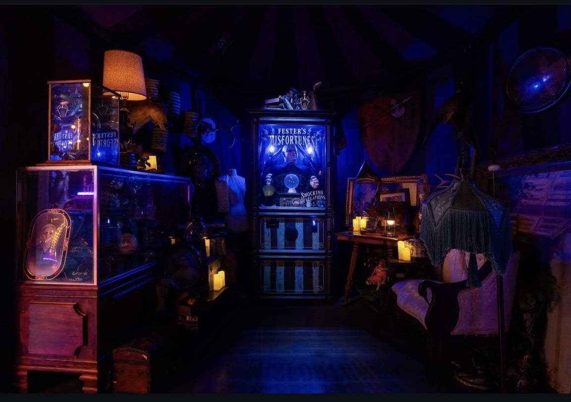 Set Decoration for Netflix House Philadelphia's Wednesday: Eve Of The Outcasts Experience