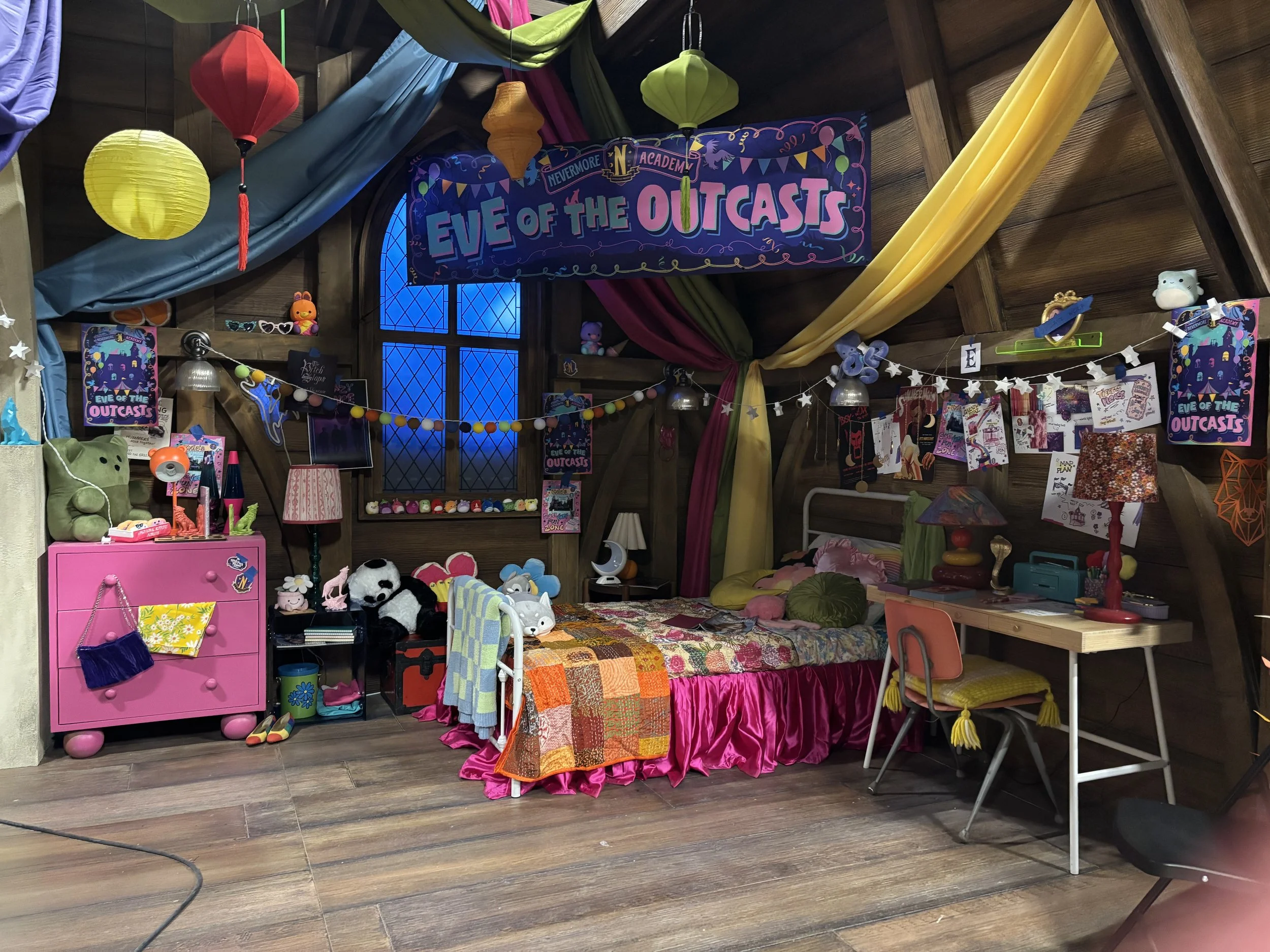 Set Decoration for Netflix House Philadelphia's Wednesday: Eve Of The Outcasts Experience