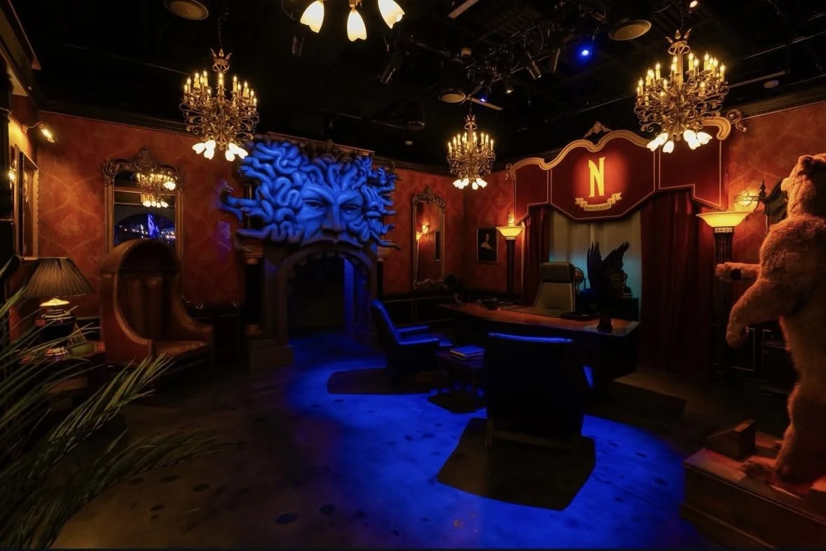 Set Decoration for Netflix House Philadelphia's Wednesday: Eve Of The Outcasts Experience