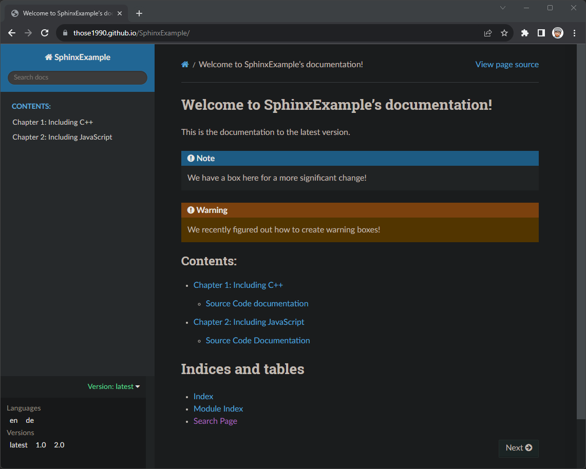 My Sphinx Best Practice Guide For Multi version Documentation In My Sphinx Best Practice Guide For Multi version Documentation In