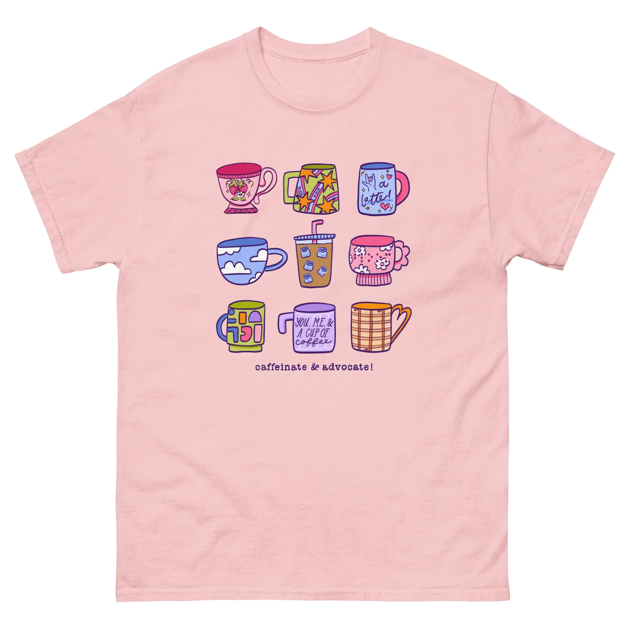 caffeinate & advocate mugs! - gildan