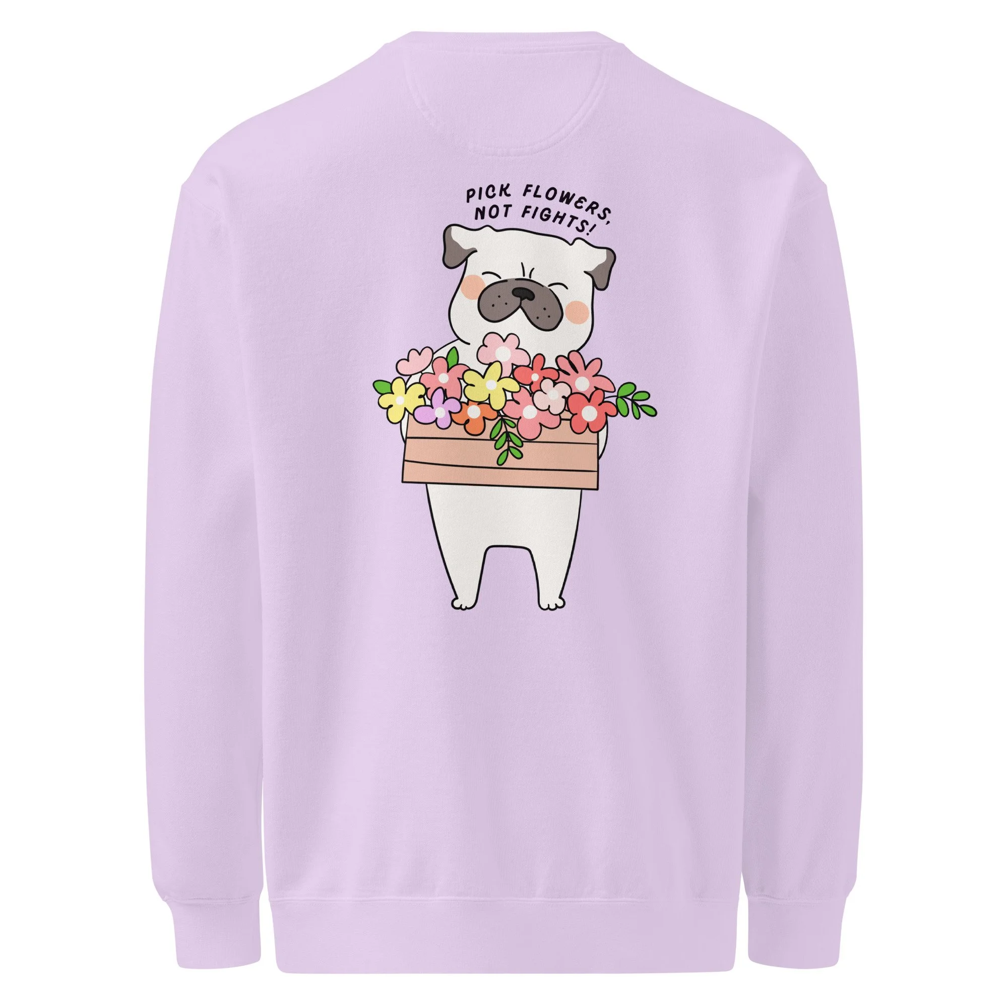 pick flowers, not fights! - comfort colors sweatshirt