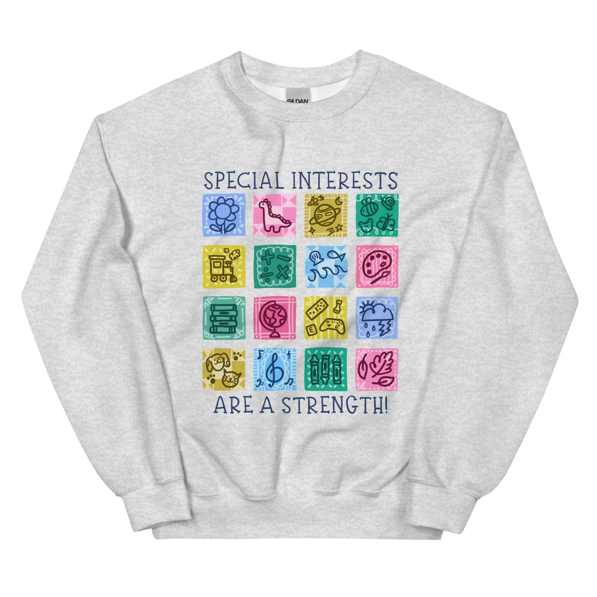 special interests are a strength! - gildan sweatshirt