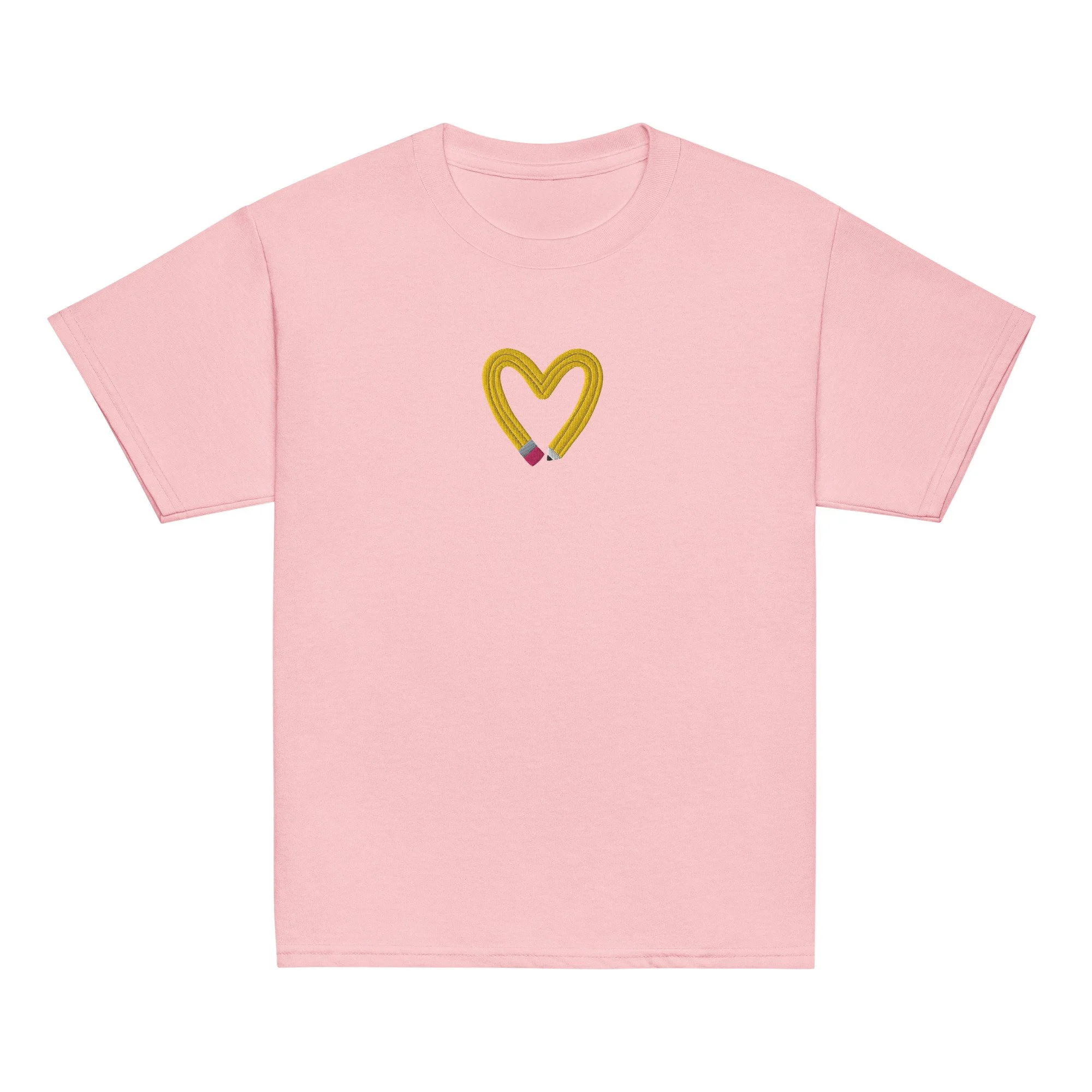 pencil heart! - *YOUTH EMBROIDERED* gildan