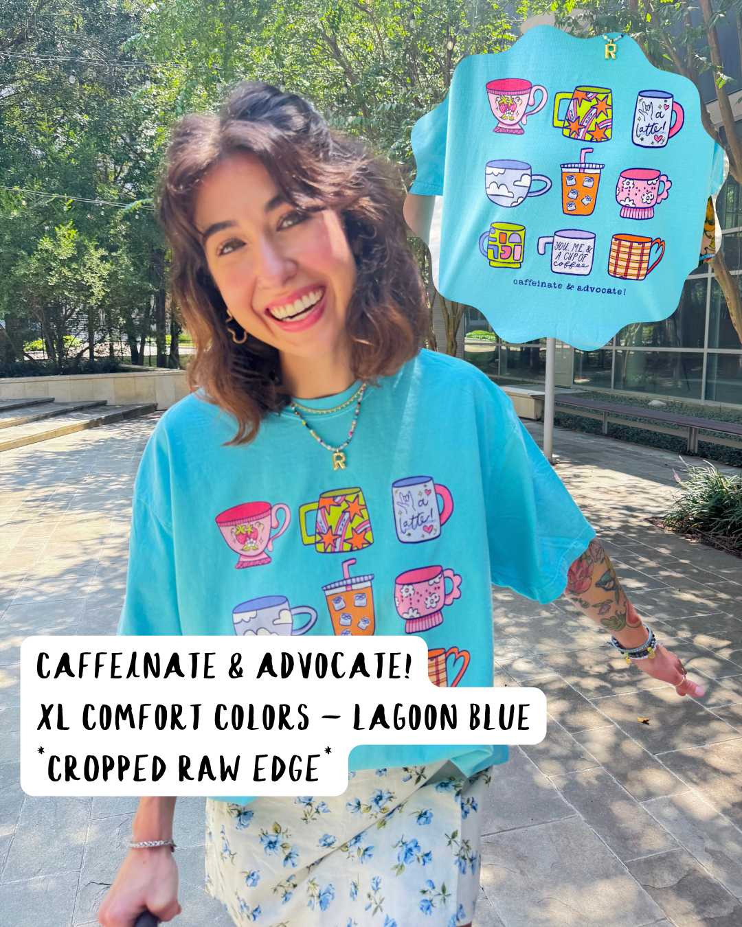 Caffeinate & advocate! (XL - COMFORT COLORS)