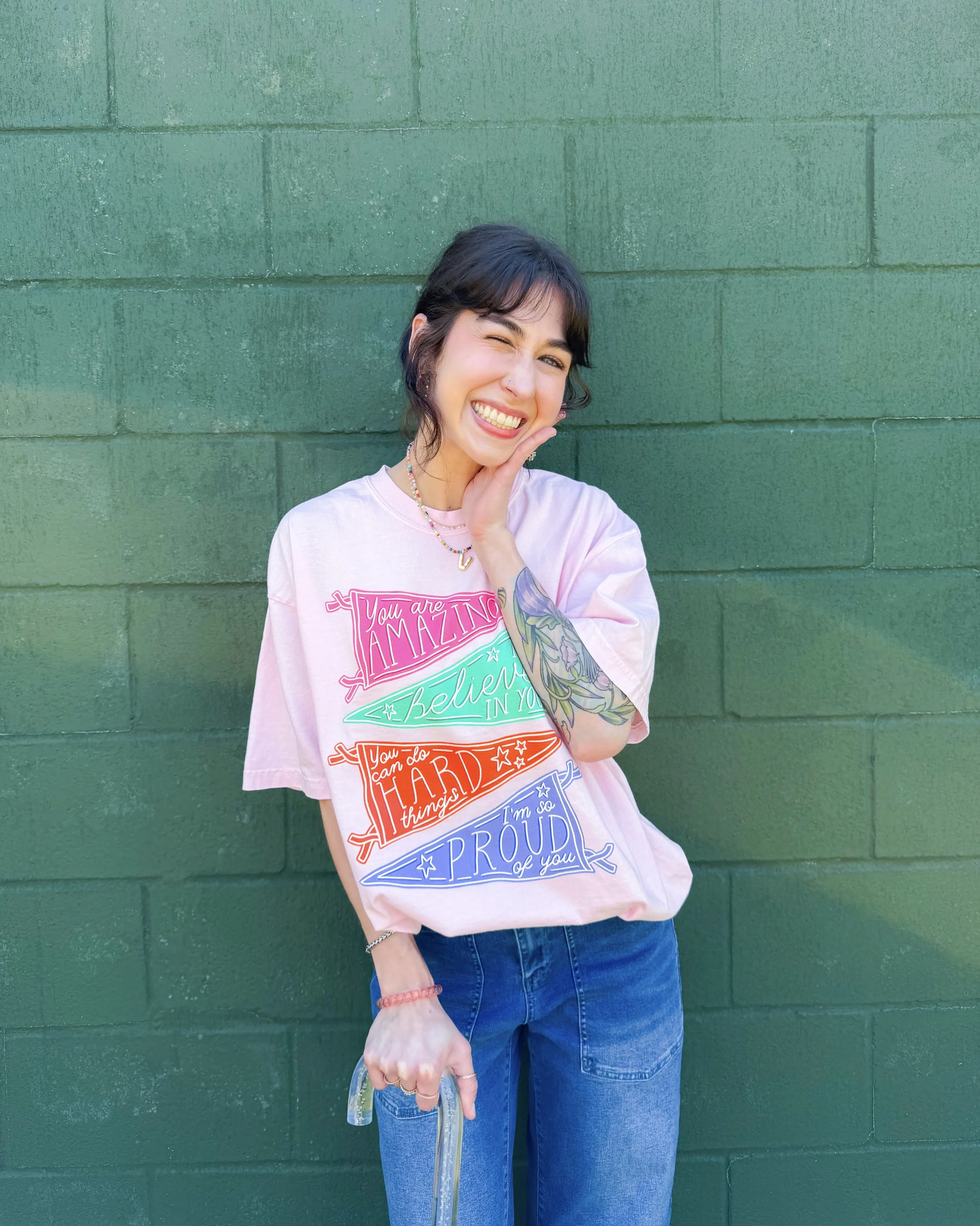 pennant flag affirmations! - comfort colors