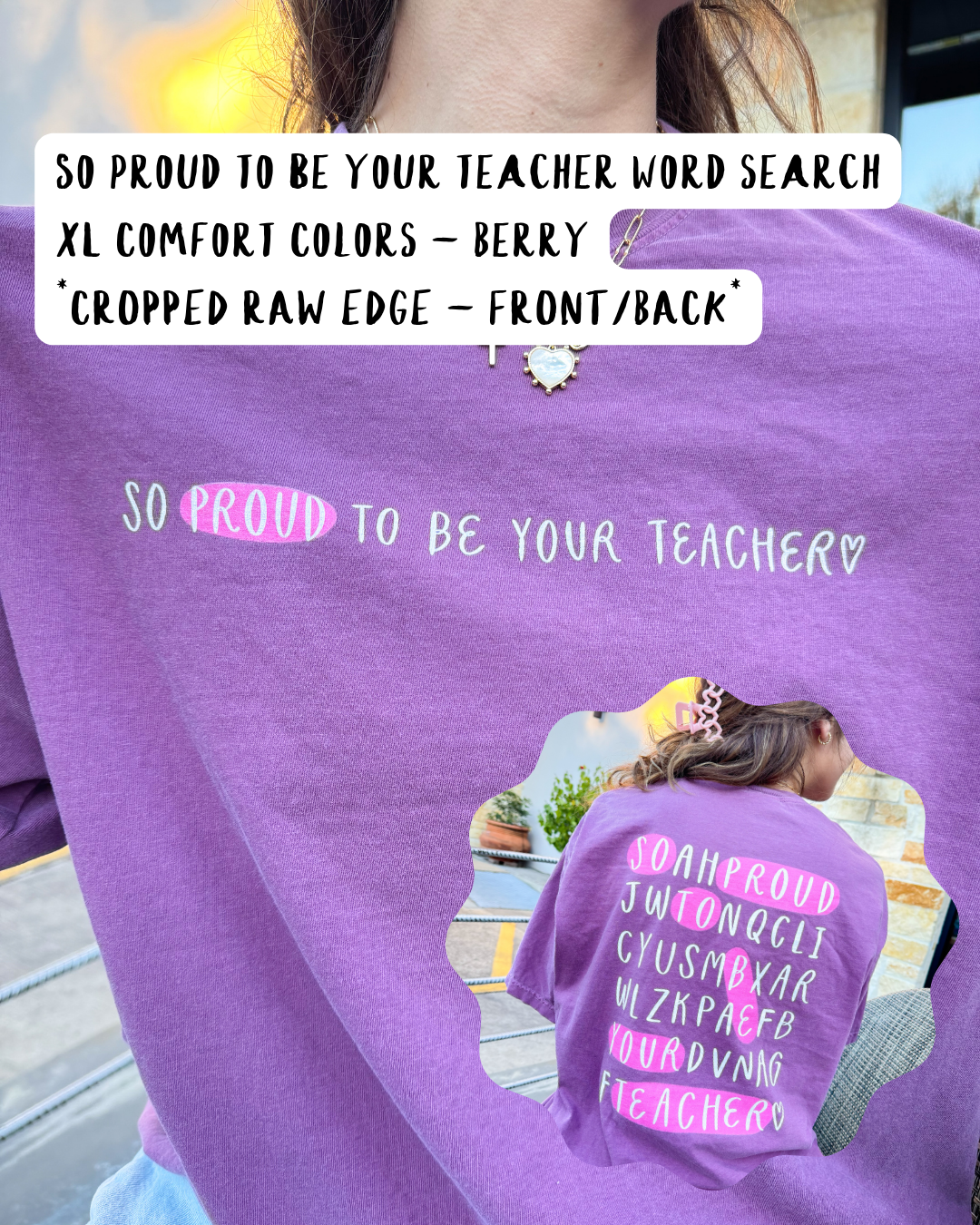 SO PROUD TO BE YOUR TEACHER (XL - COMFORT COLORS)