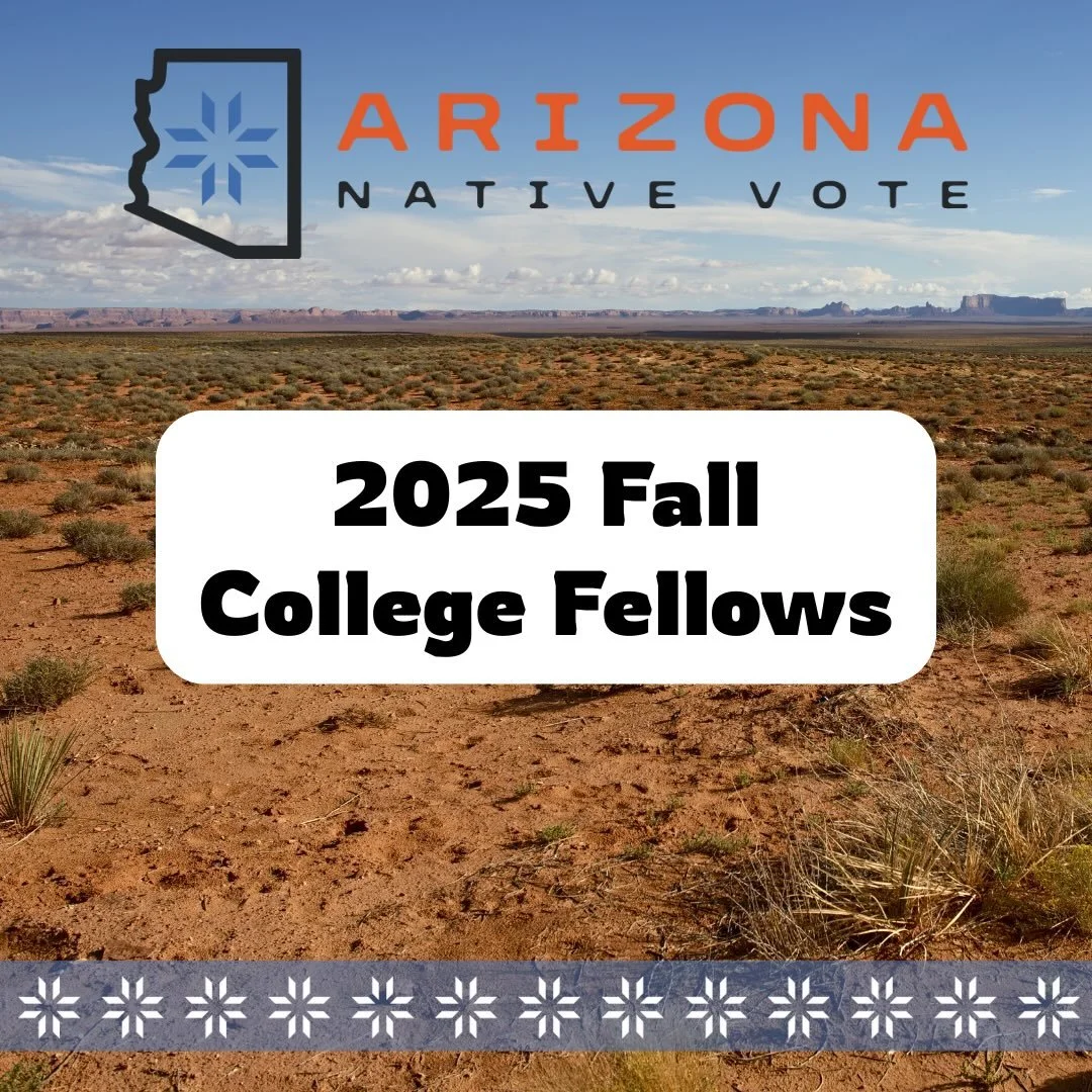 ✨Meet or fellows!✨ Arizona Native Vote Civic Engagement Fellowship was launched in 2024 to invest in this generation of organizers. ⚡️🌲🏔️

⚡️Kaili Batala, Hopi Tribe
⚡️Cody R. Elliott, Navajo Nation
⚡️Nanabah Rockbridge, Navajo Nation 
⚡️Dairon Nor